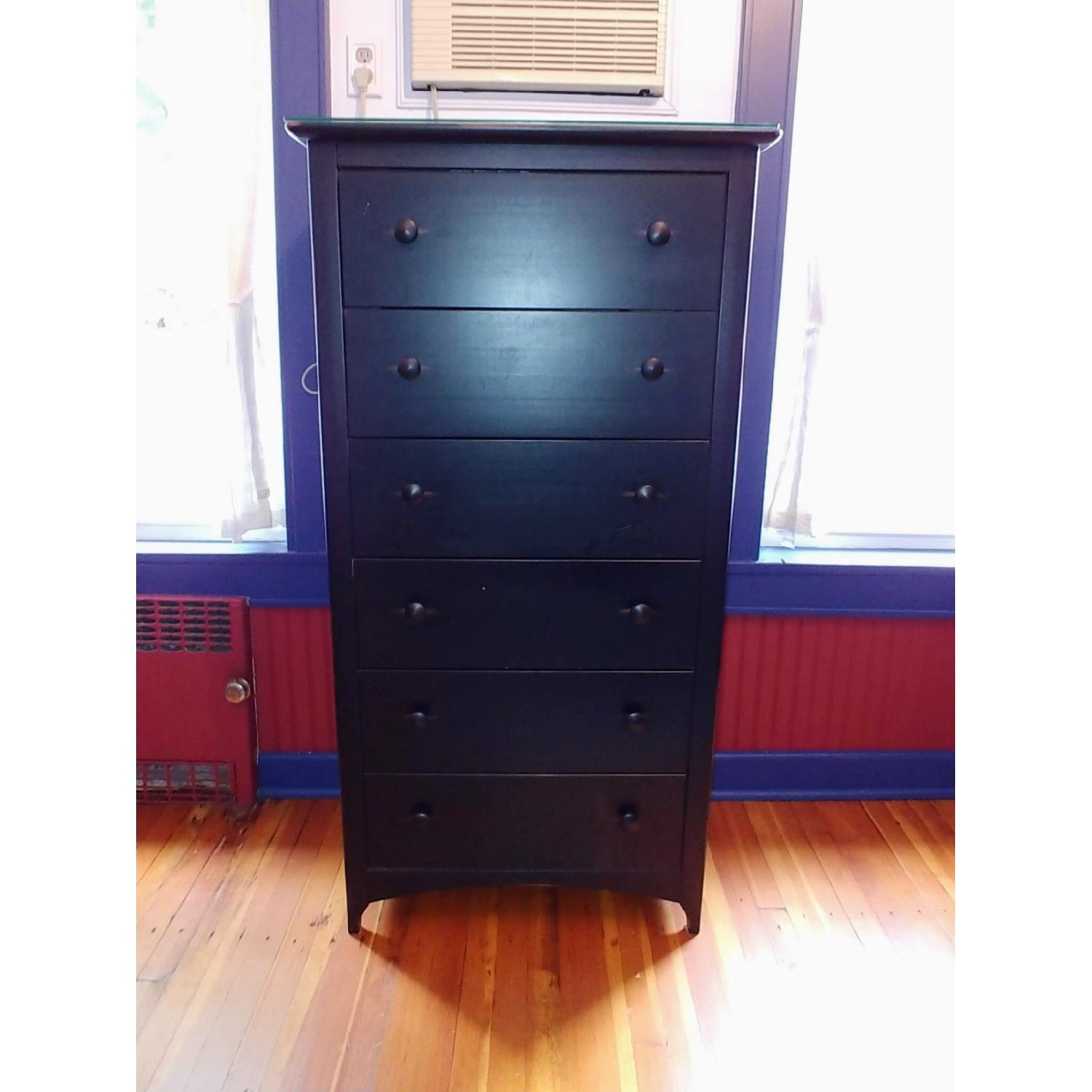 Black 6 Drawer Dresser - image-6
