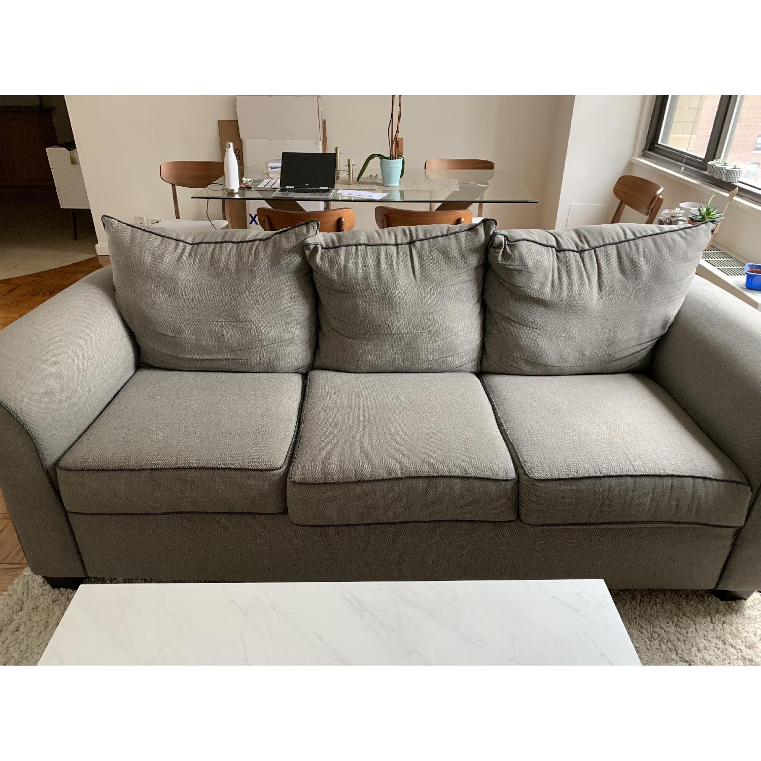Bob's Ashton Grey Fabric Sofa - image-1