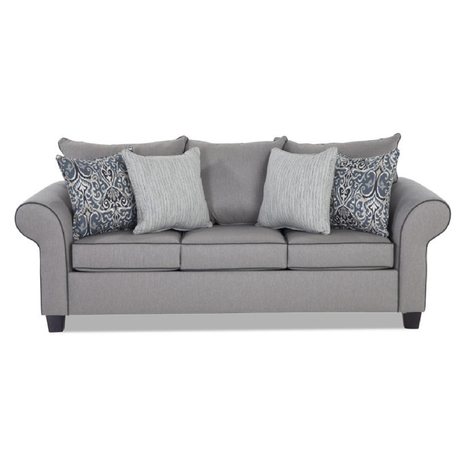 Bob's Ashton Grey Fabric Sofa - image-0