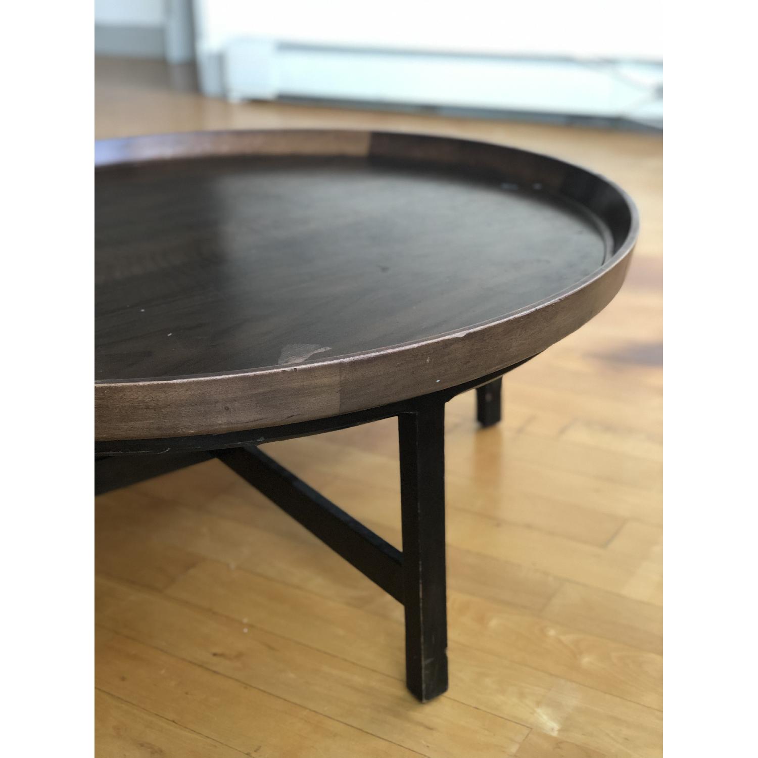 Antique Solid Wood Round Coffee Table - image-4