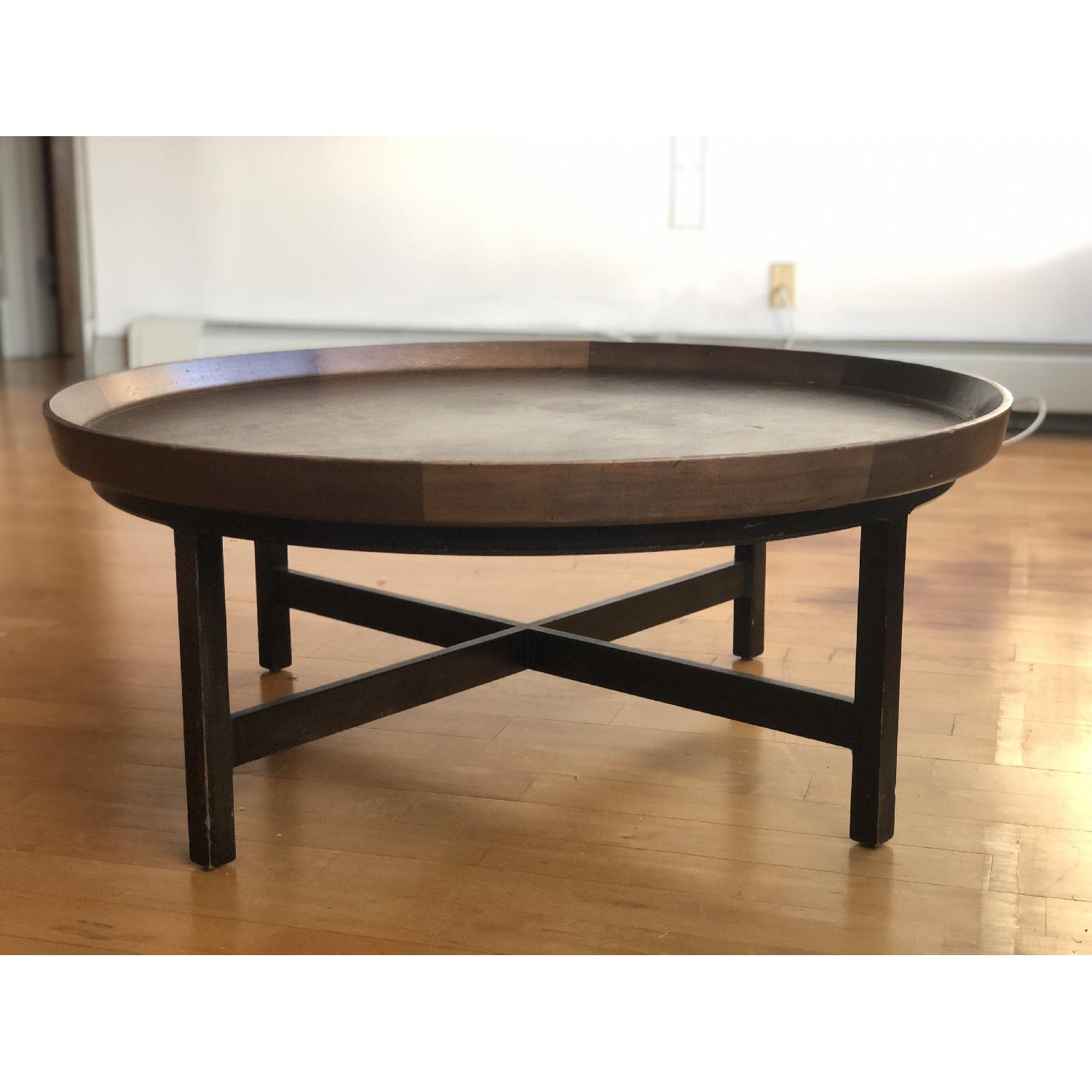Antique Solid Wood Round Coffee Table - image-5