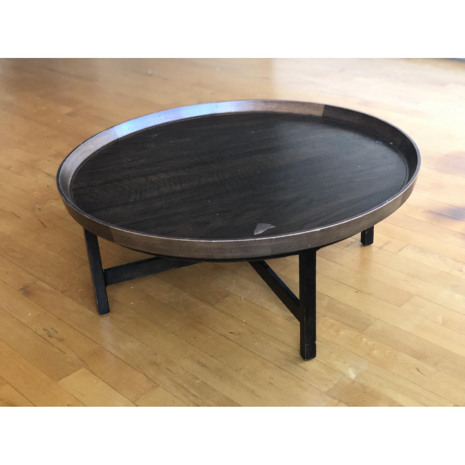Antique Solid Wood Round Coffee Table - image-10