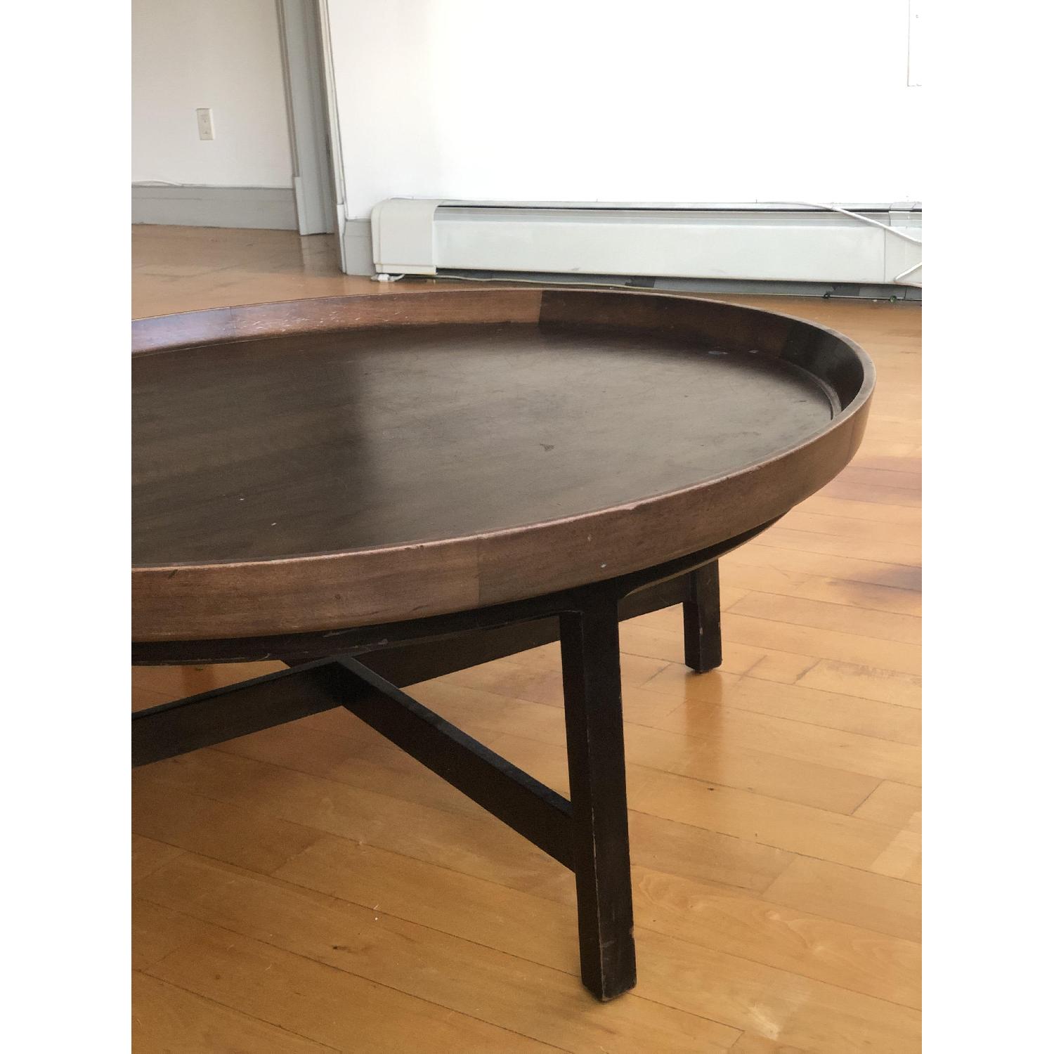 Antique Solid Wood Round Coffee Table - image-7