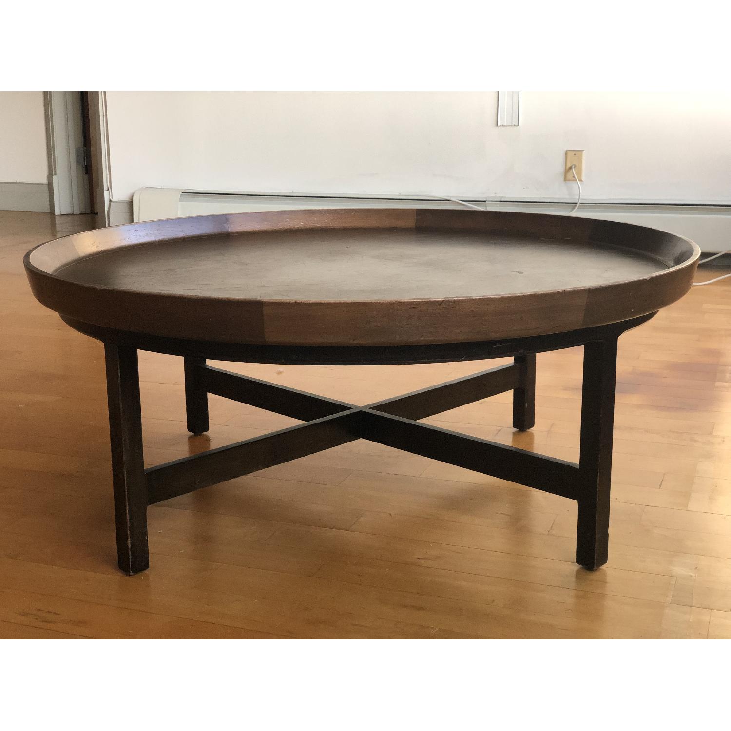 Antique Solid Wood Round Coffee Table - image-8