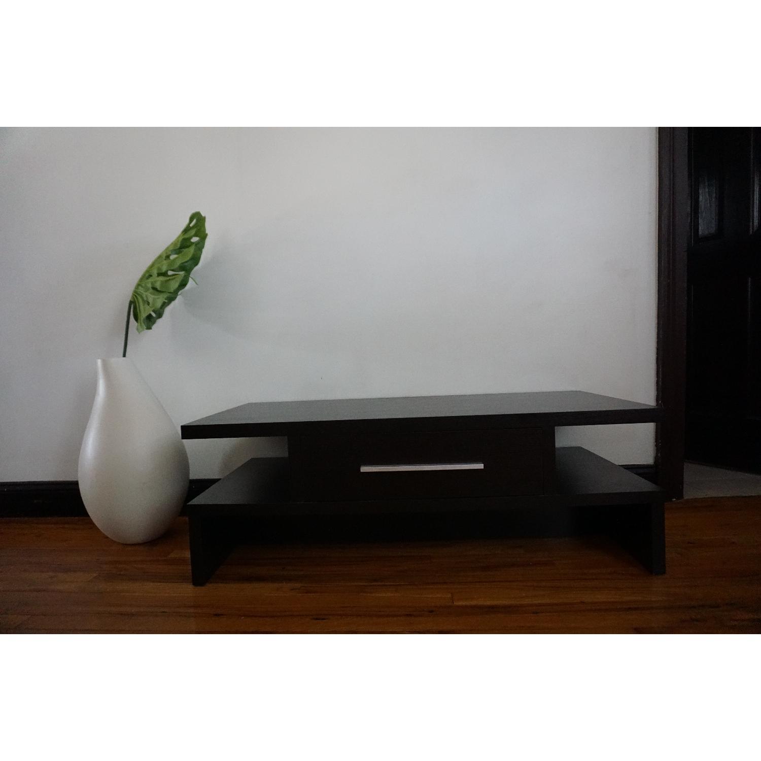 Espresso Coffee Table w/ Storage - image-3