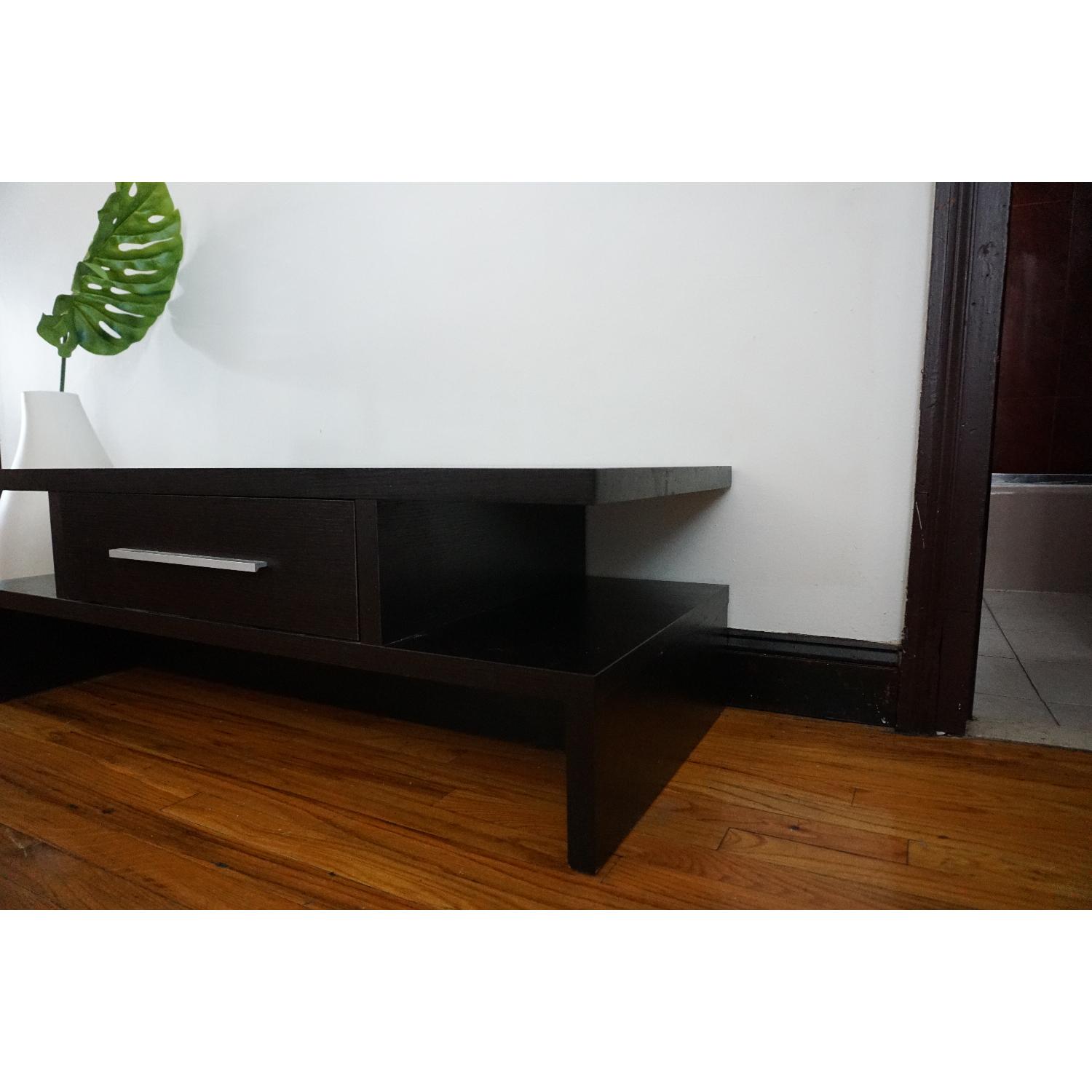 Espresso Coffee Table w/ Storage - image-1
