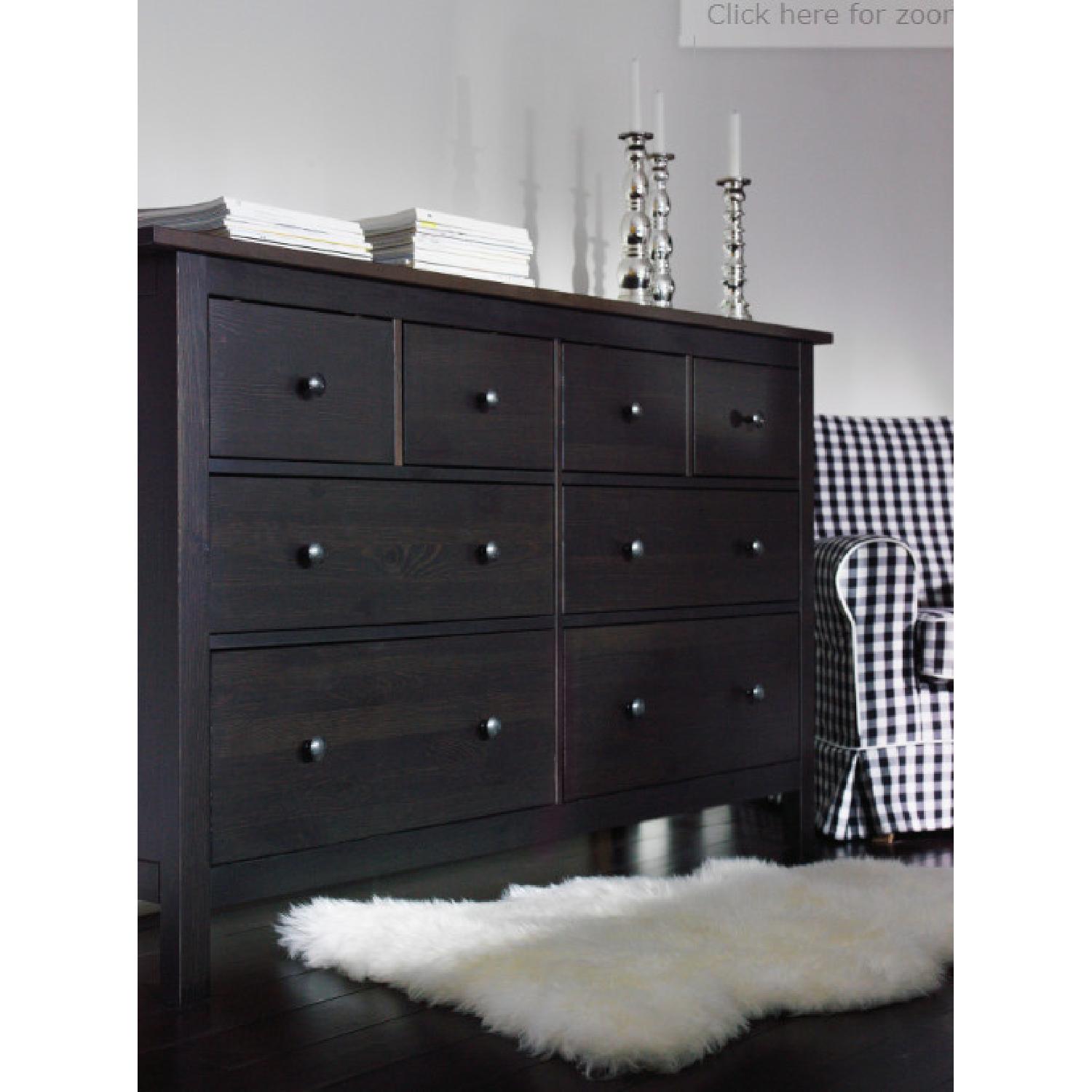 Ikea Hemnes Dark Wood Dresser - image-1