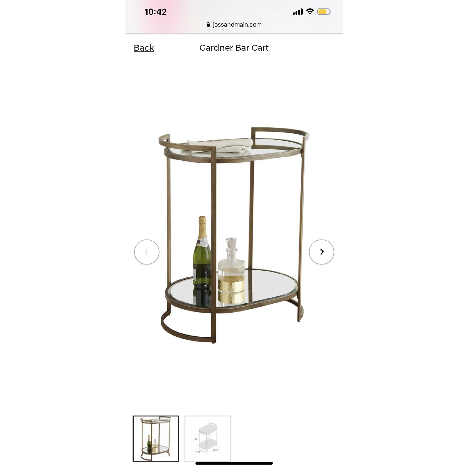 Gardner Gold/Brass Bar Cart - image-2