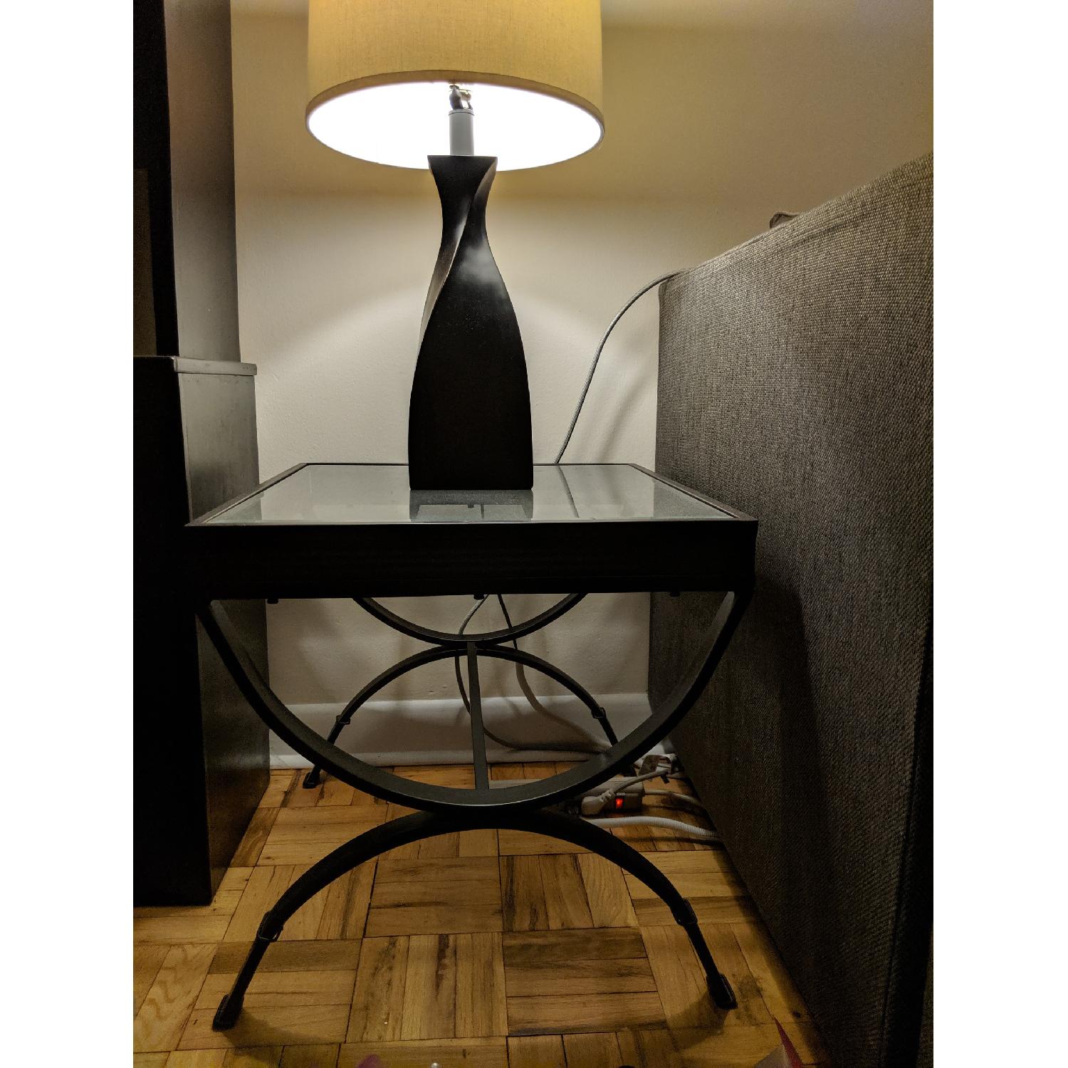 Bob's Glass Black End Tables - image-1