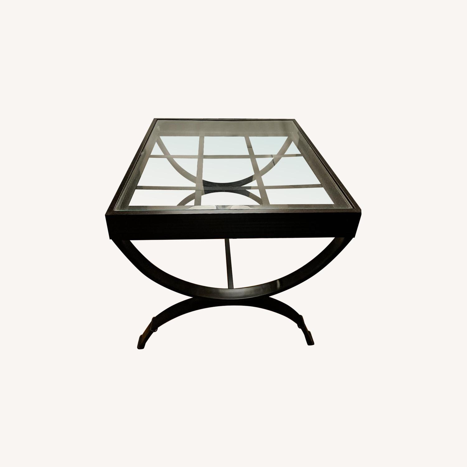 Bob's Glass Black End Tables AptDeco