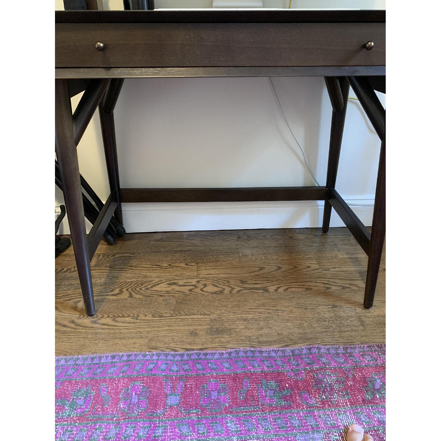 West Elm Mid-Century Mini Desk in Dark Mineral - image-3