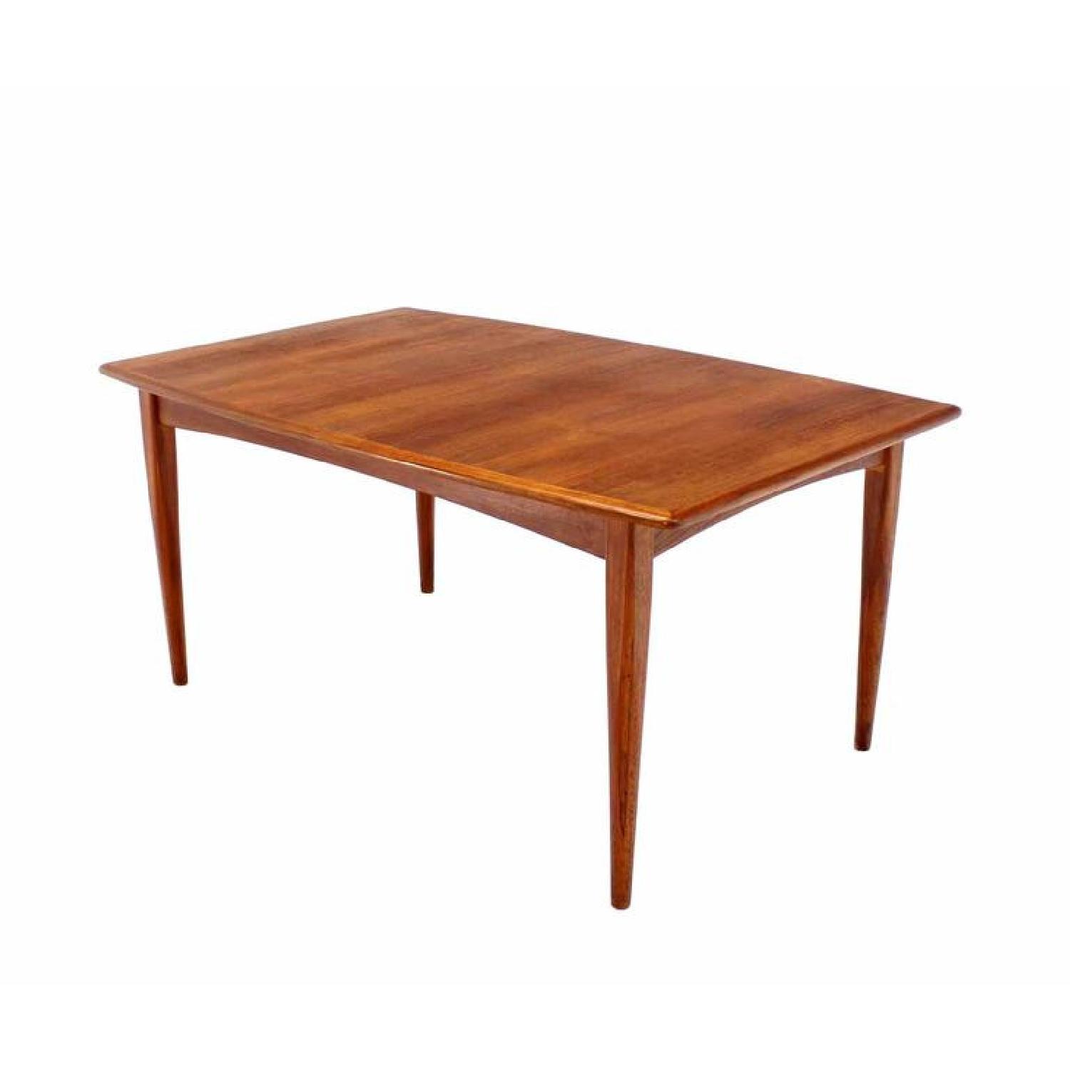 Danish Mid-Century Teak Boat-Shaped Extendable Table - image-2