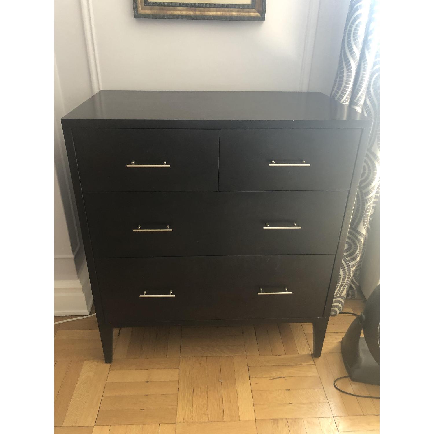 West Elm Black Wood 4-Drawer Dresser - image-1