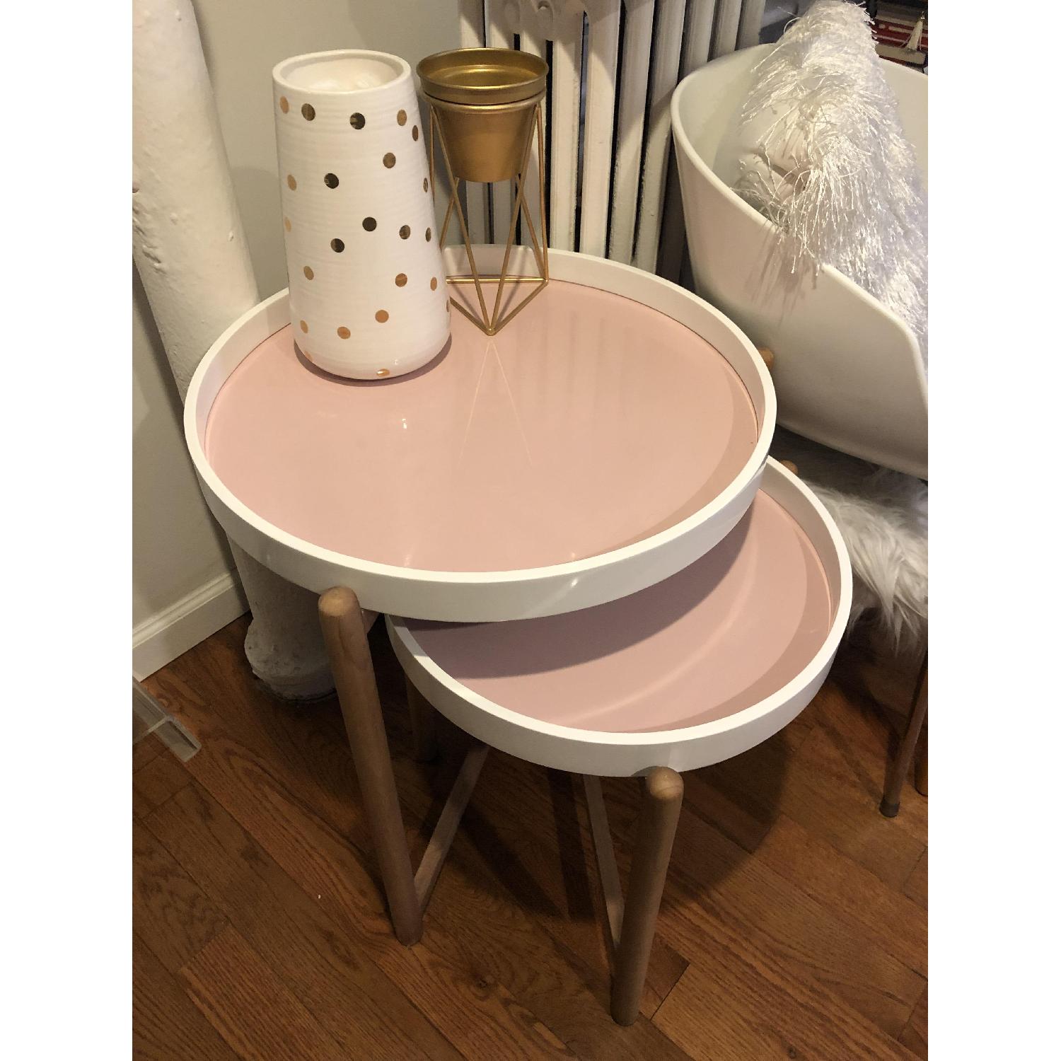 Grandin Road Nobis Nesting Tables Set in Blush - image-3