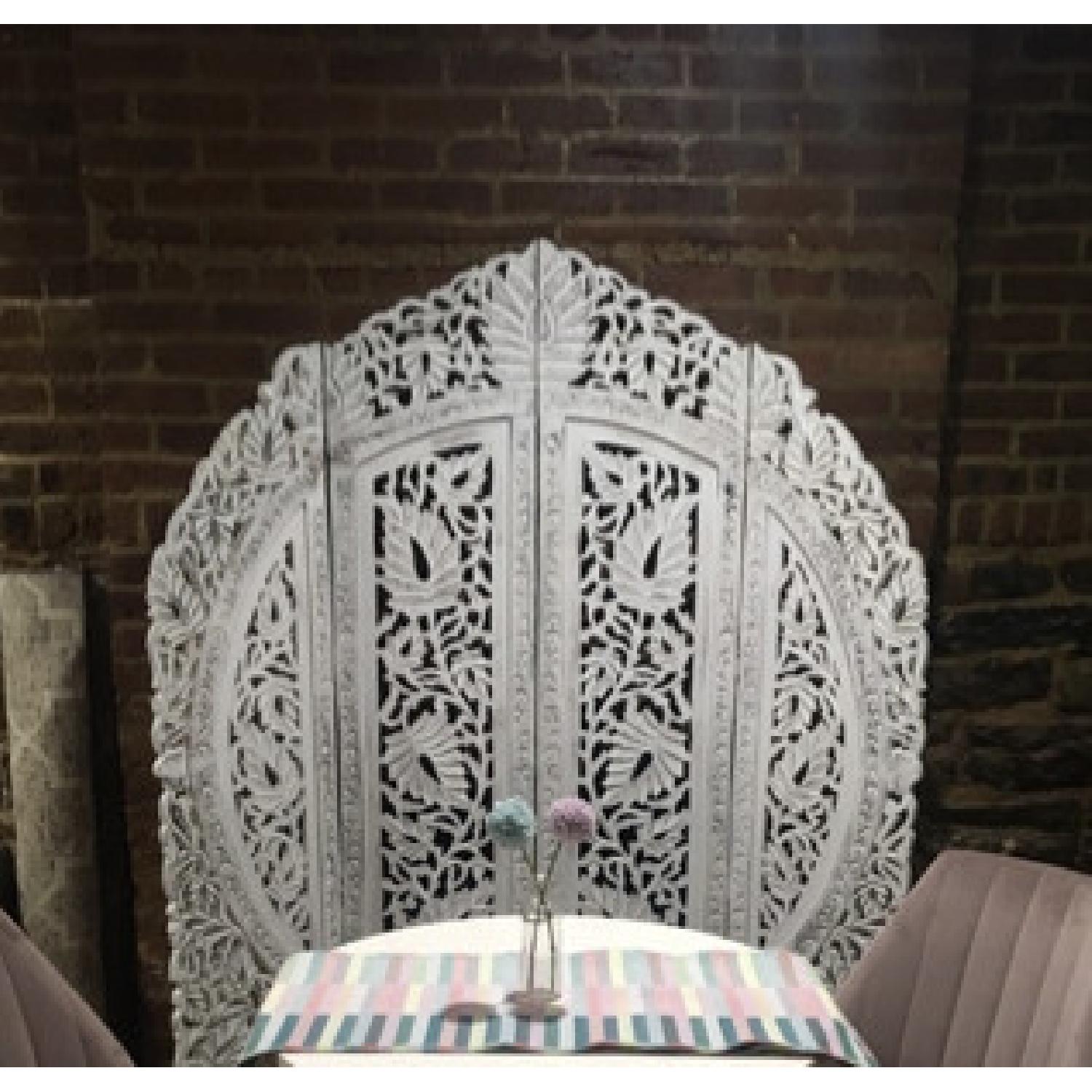 Hand Carved Wood Room Divider/Screen - image-2