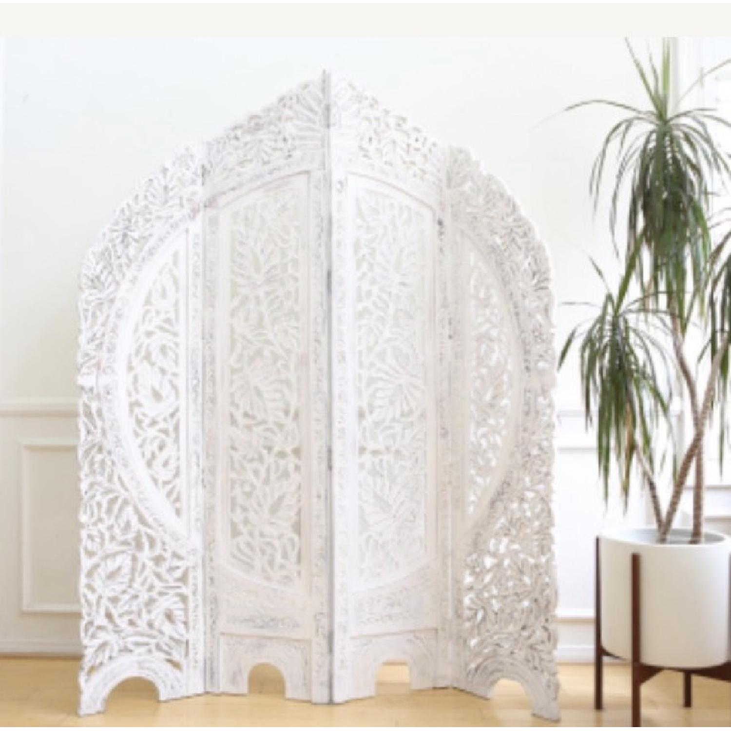 Hand Carved Wood Room Divider/Screen - image-8