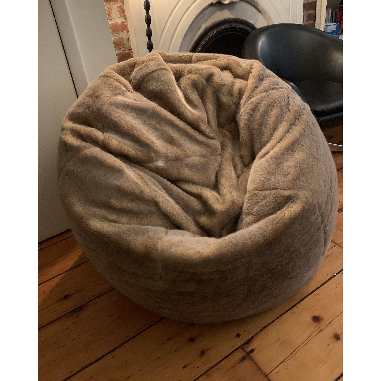 Restoration Hardware Luxe Faux Fur Bean Bag - image-3