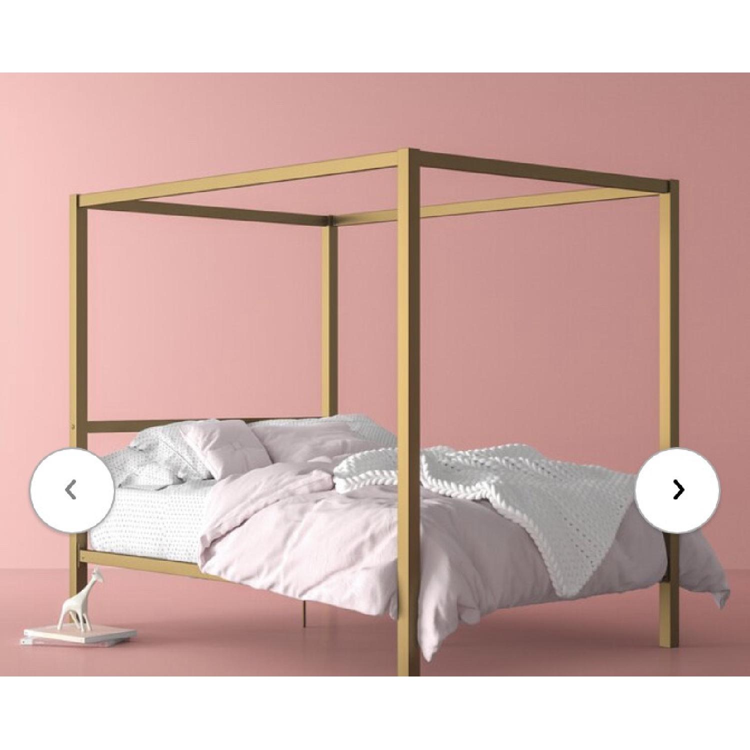 Brass Finish Canopy Bed - image-2