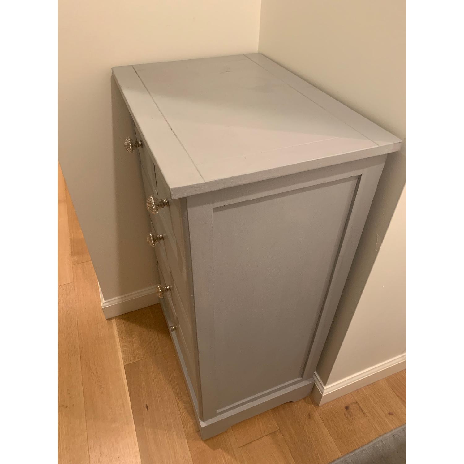 Home Goods Painted Light Grey/Blue Dresser - image-2