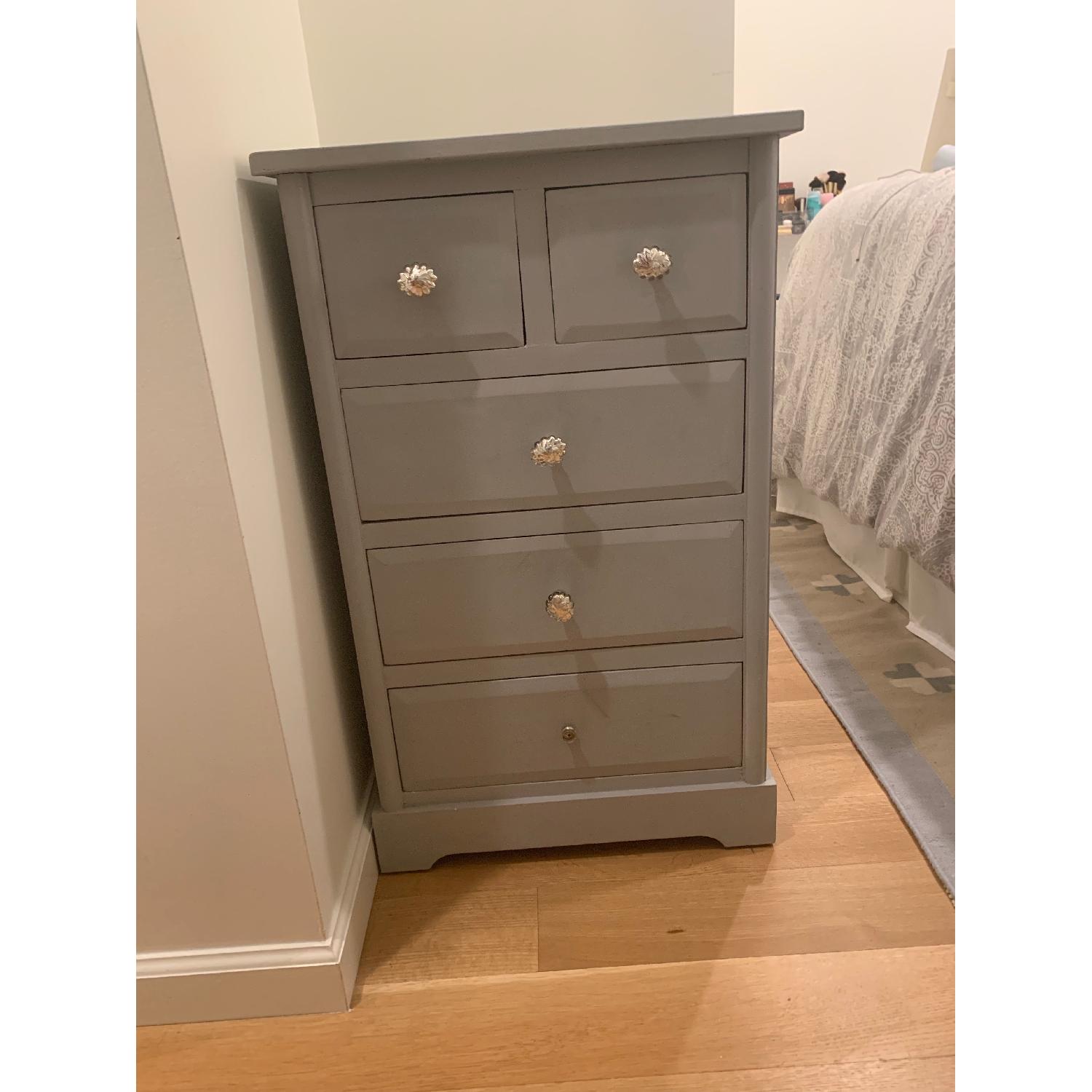 Home Goods Painted Light Grey/Blue Dresser - image-6