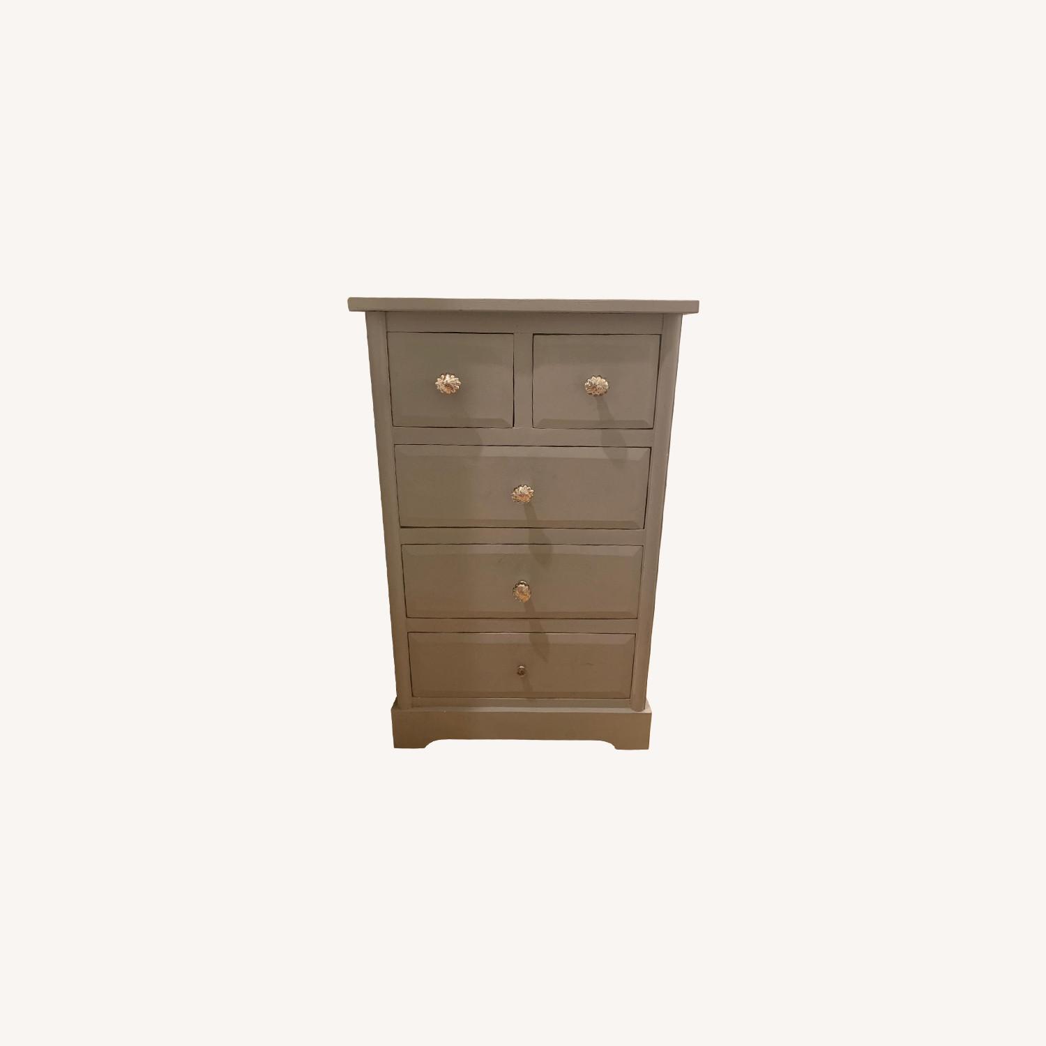 Home Goods Painted Light Grey/Blue Dresser - image-0