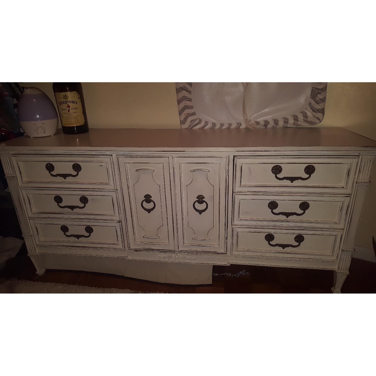 Vintage Distressed White Dresser - image-7