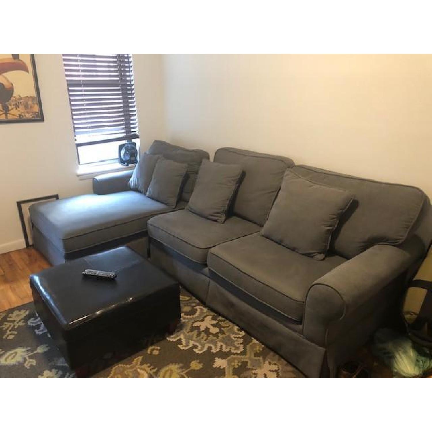 Bob's Katie 2 Piece Sectional Sofa & Storage Ottoman - image-1