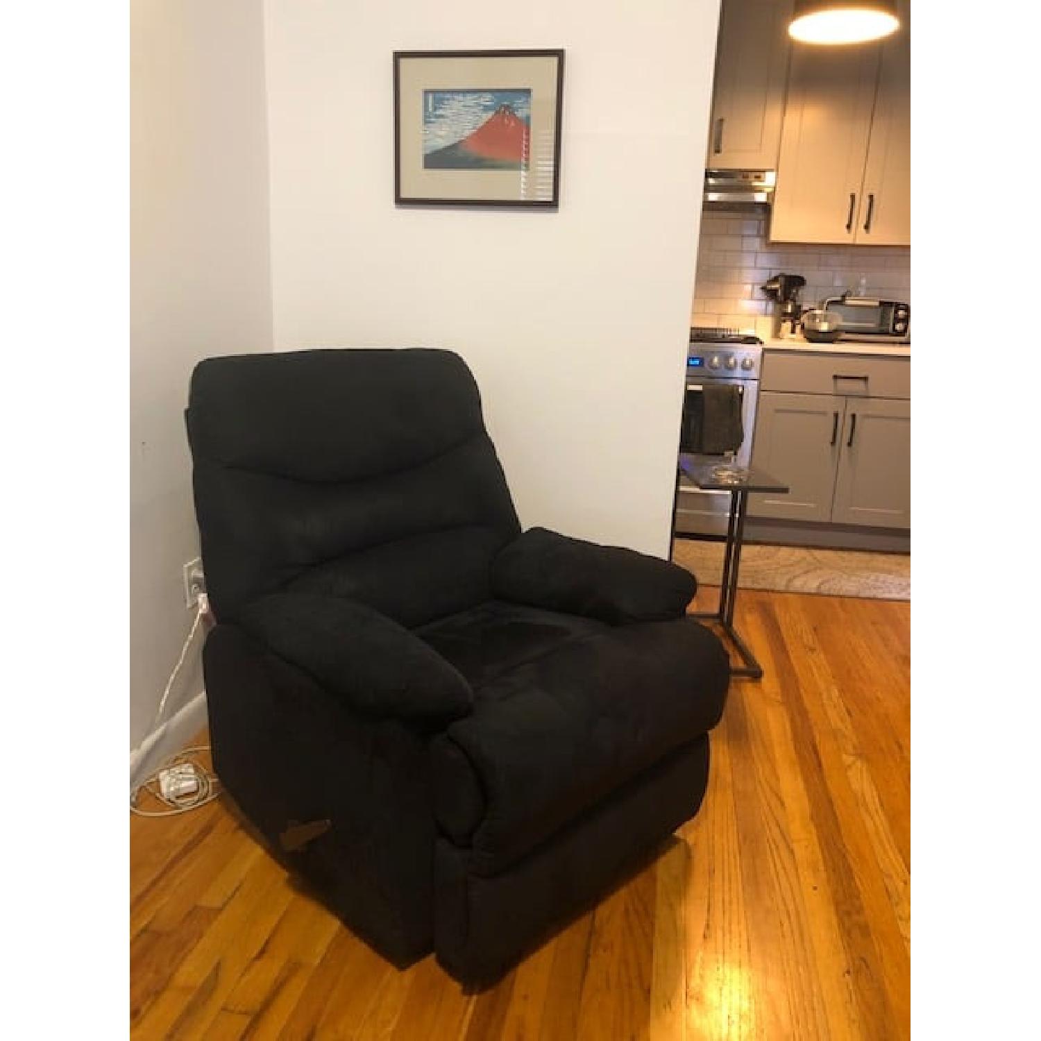 Pro Lounger Wall Hugger Black Recliner - image-1