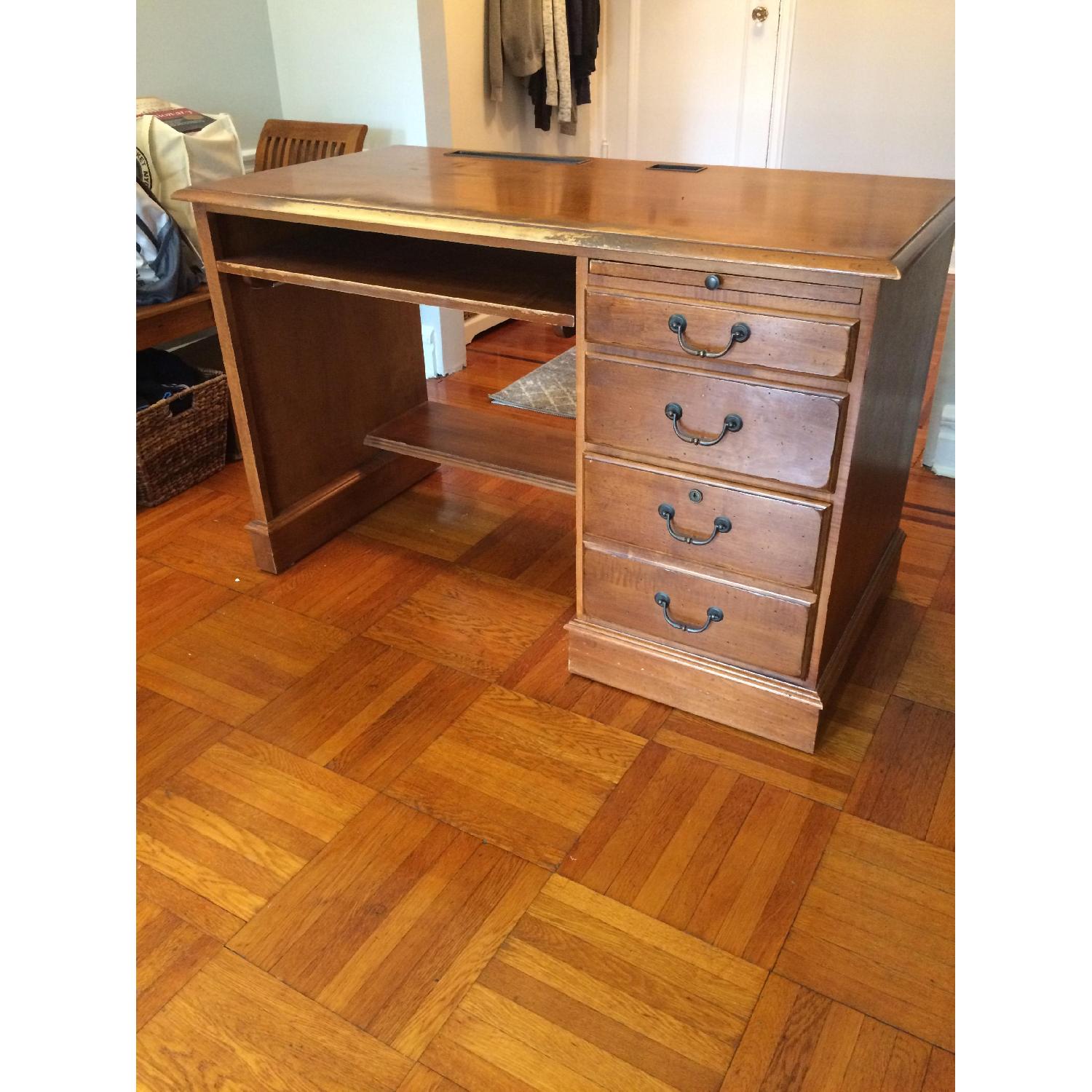 Ethan Allen Dark Wood Desk - image-4
