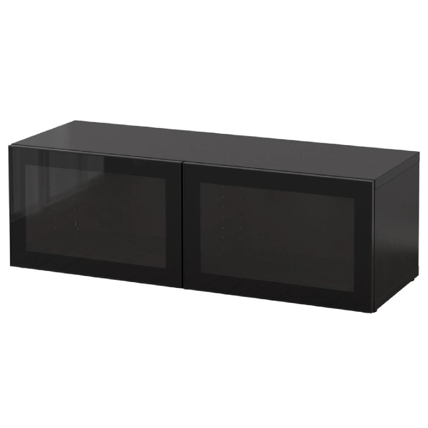 Ikea Besta Shelf Unit w/ Glass Doors AptDeco