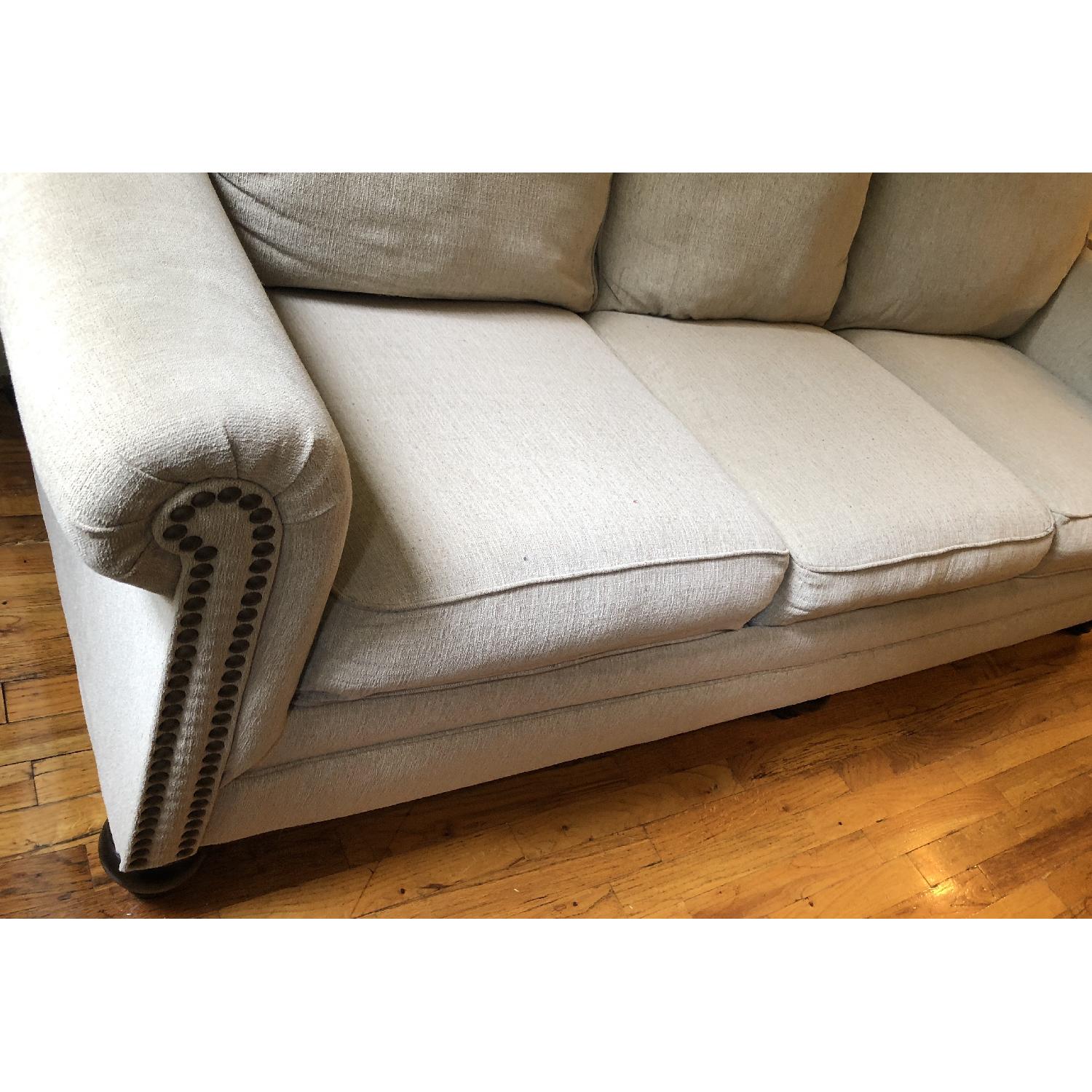 Ashley Beige Studded Sleeper Sofa - image-2