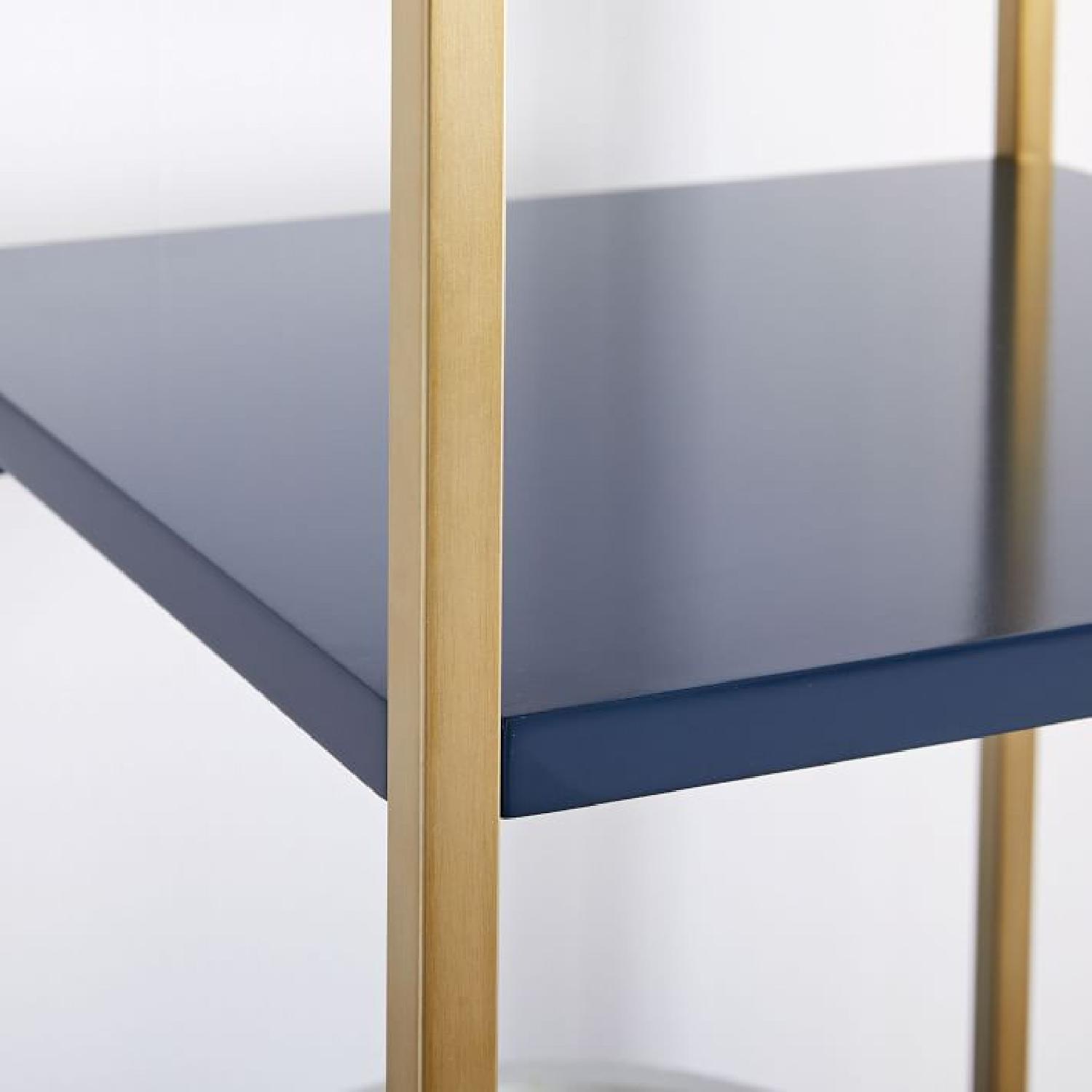 West Elm Zane Narrow Bookshelf in Navy AptDeco