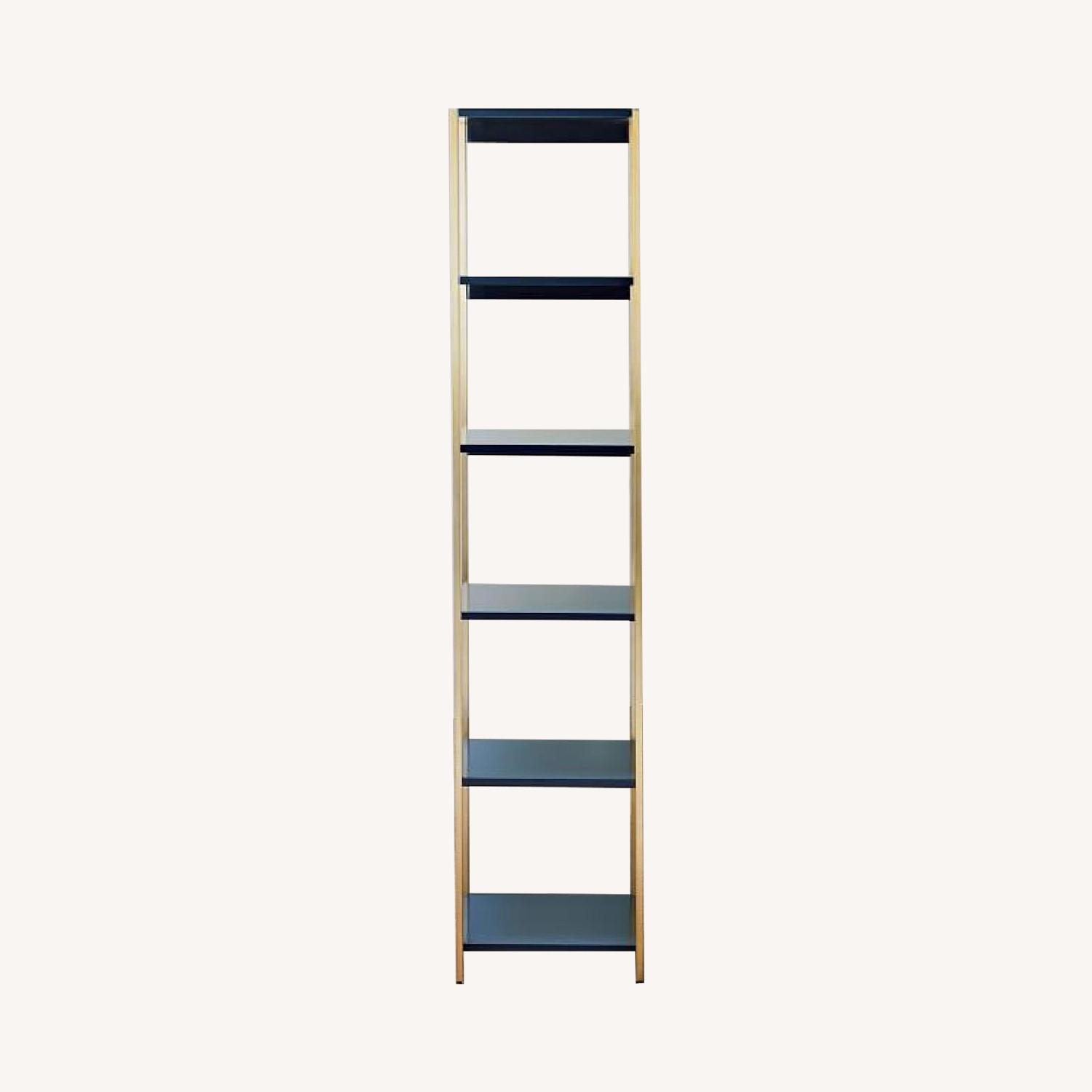 West Elm Zane Narrow Bookshelf in Navy AptDeco