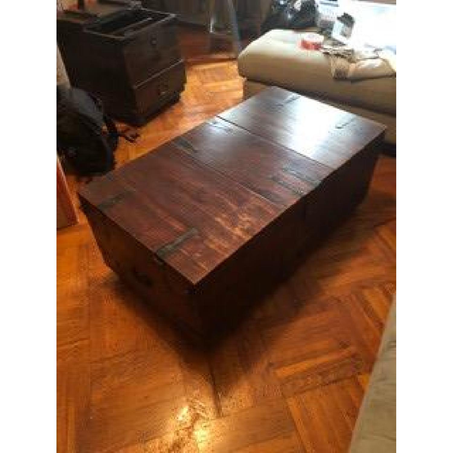Crate & Barrel Taka Trunk Table + Matching Side Table - image-2