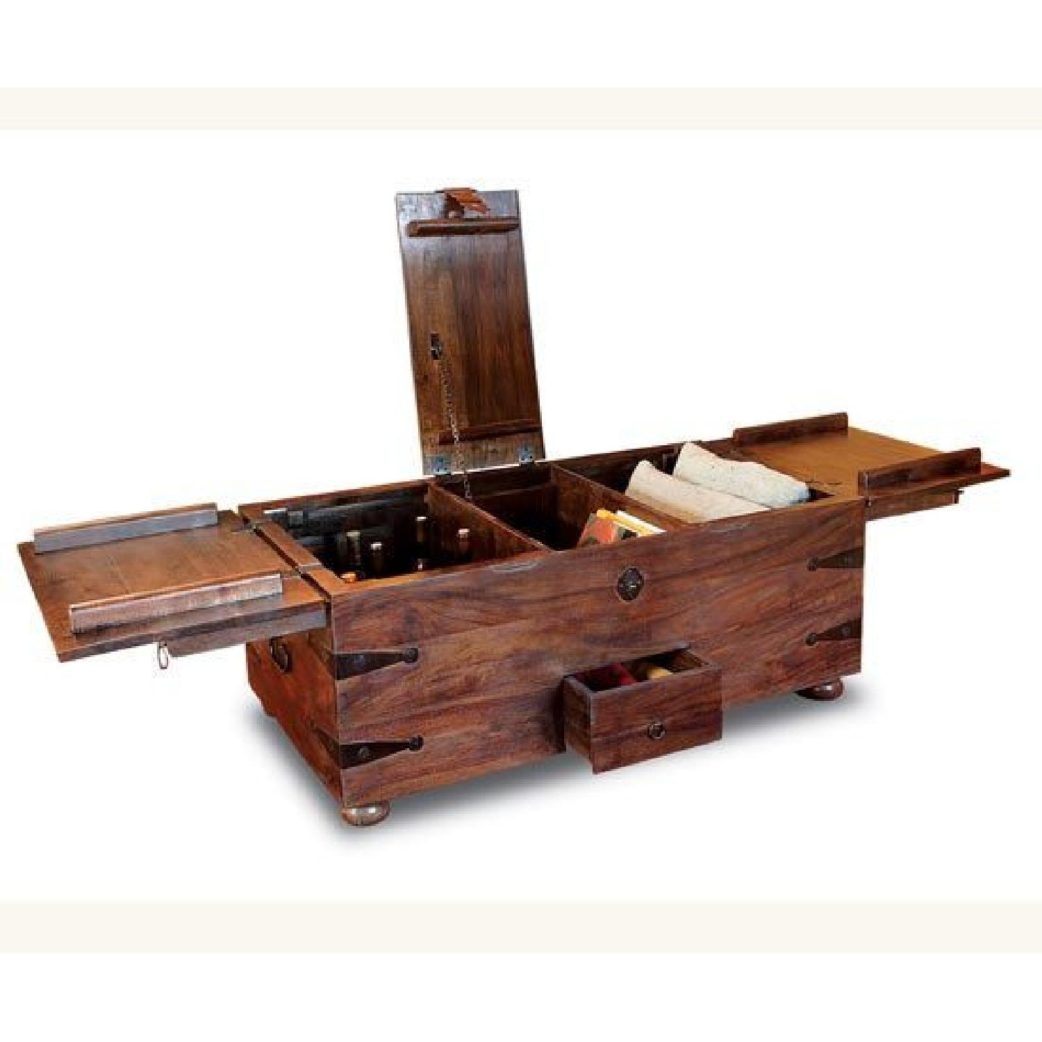 Crate & Barrel Taka Trunk Table + Matching Side Table - image-8