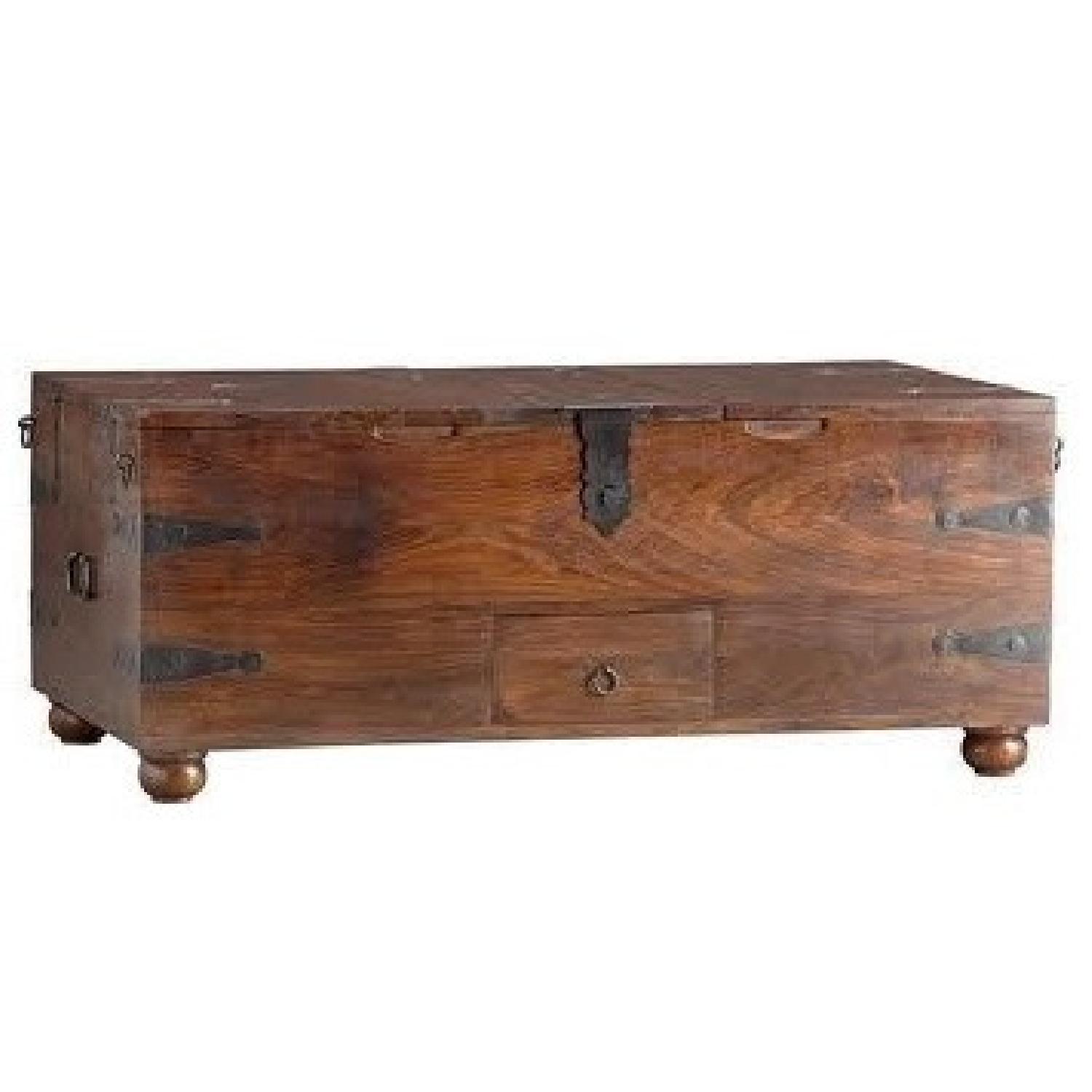 Crate & Barrel Taka Trunk Table + Matching Side Table - image-0