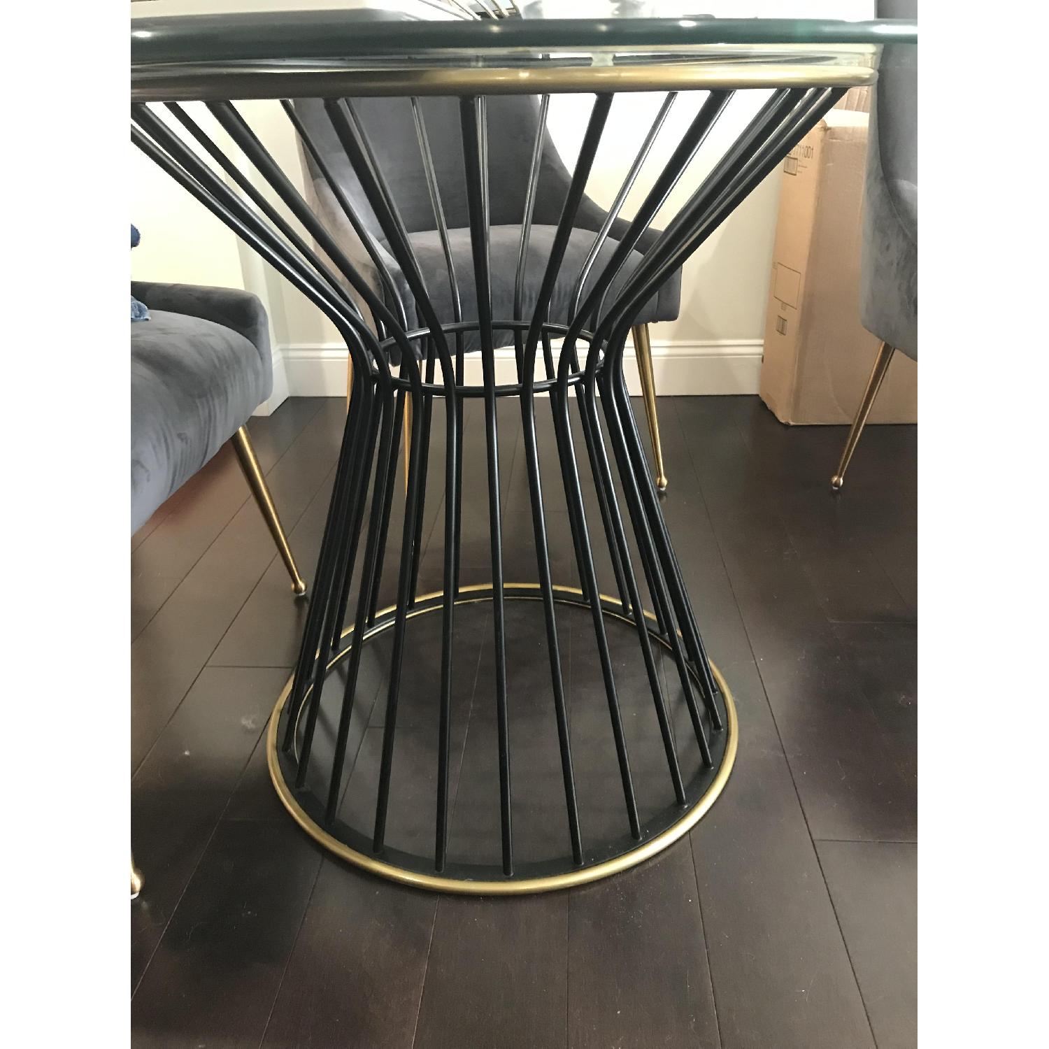 CB2 Glass Dining Table AptDeco