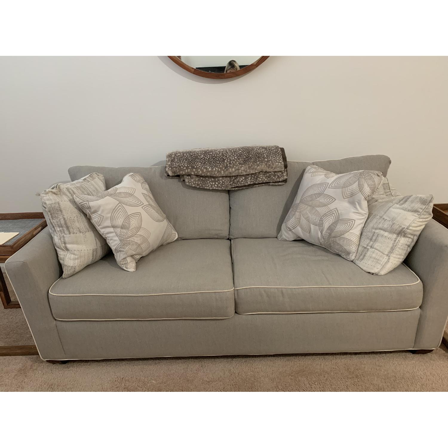 Raymour & Flanigan Sunbrella Sleeper Sofa - image-1