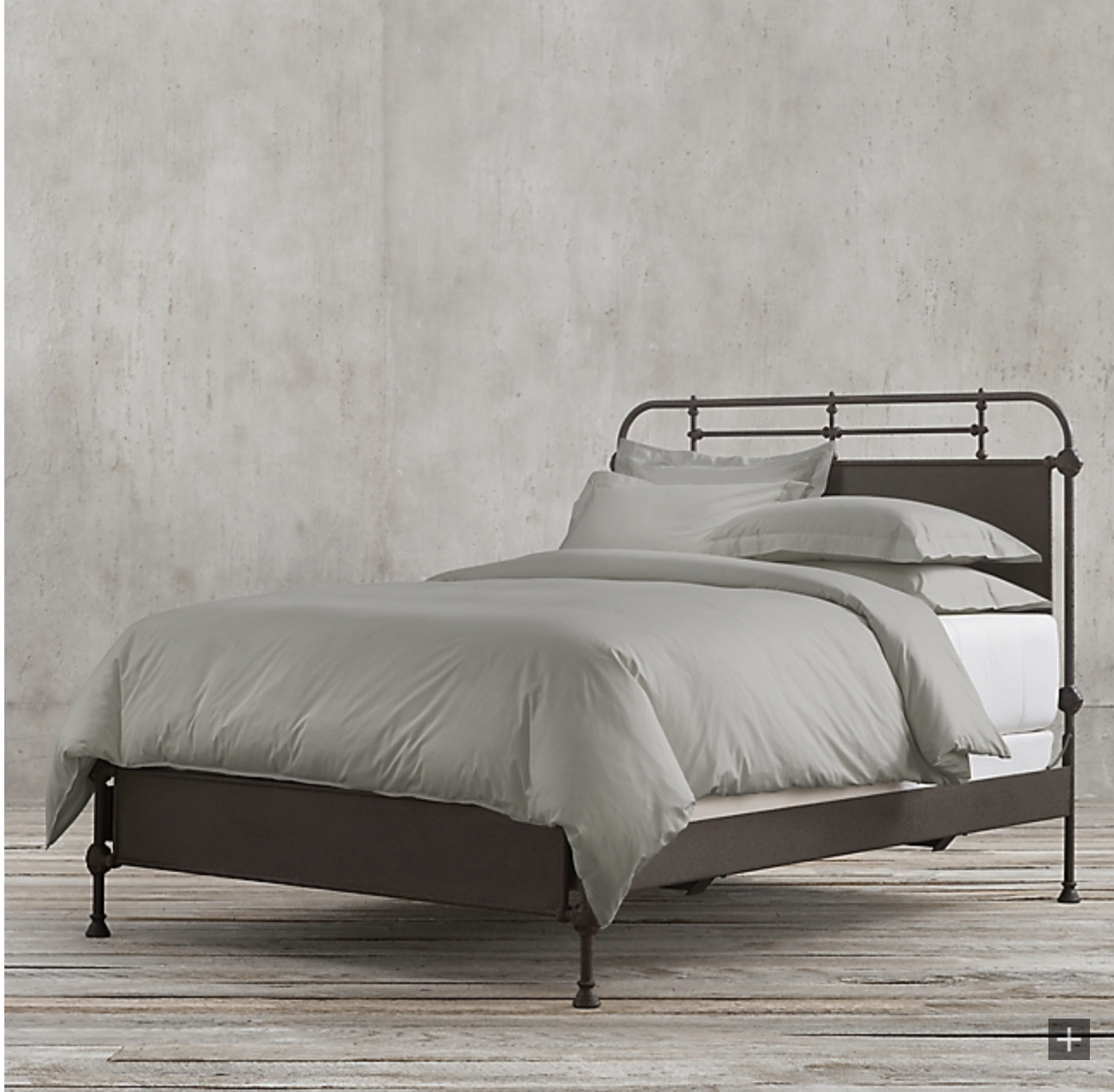 Restoration Hardware Vintage French Industrial Metal Bed