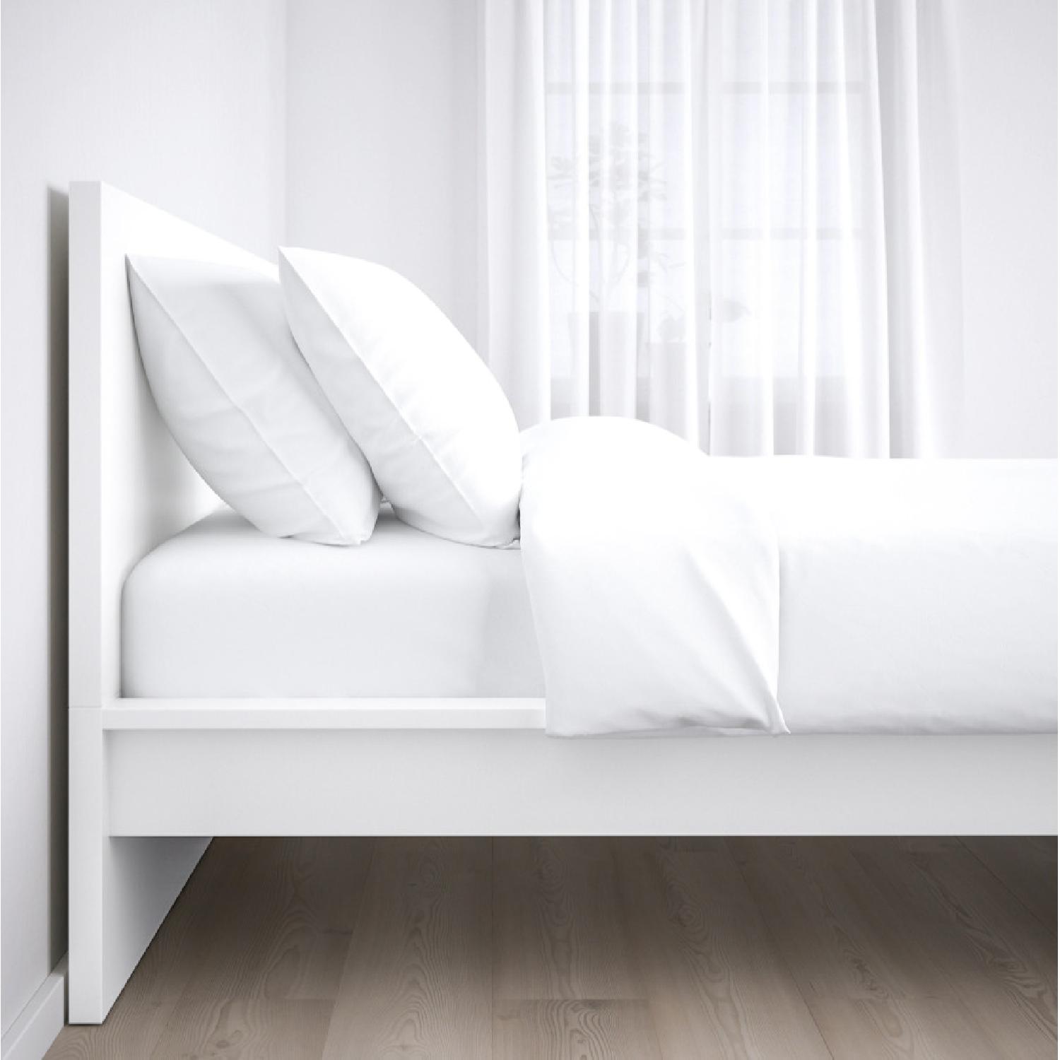 Ikea Malm White Bed w/ 2 Storage Drawers AptDeco