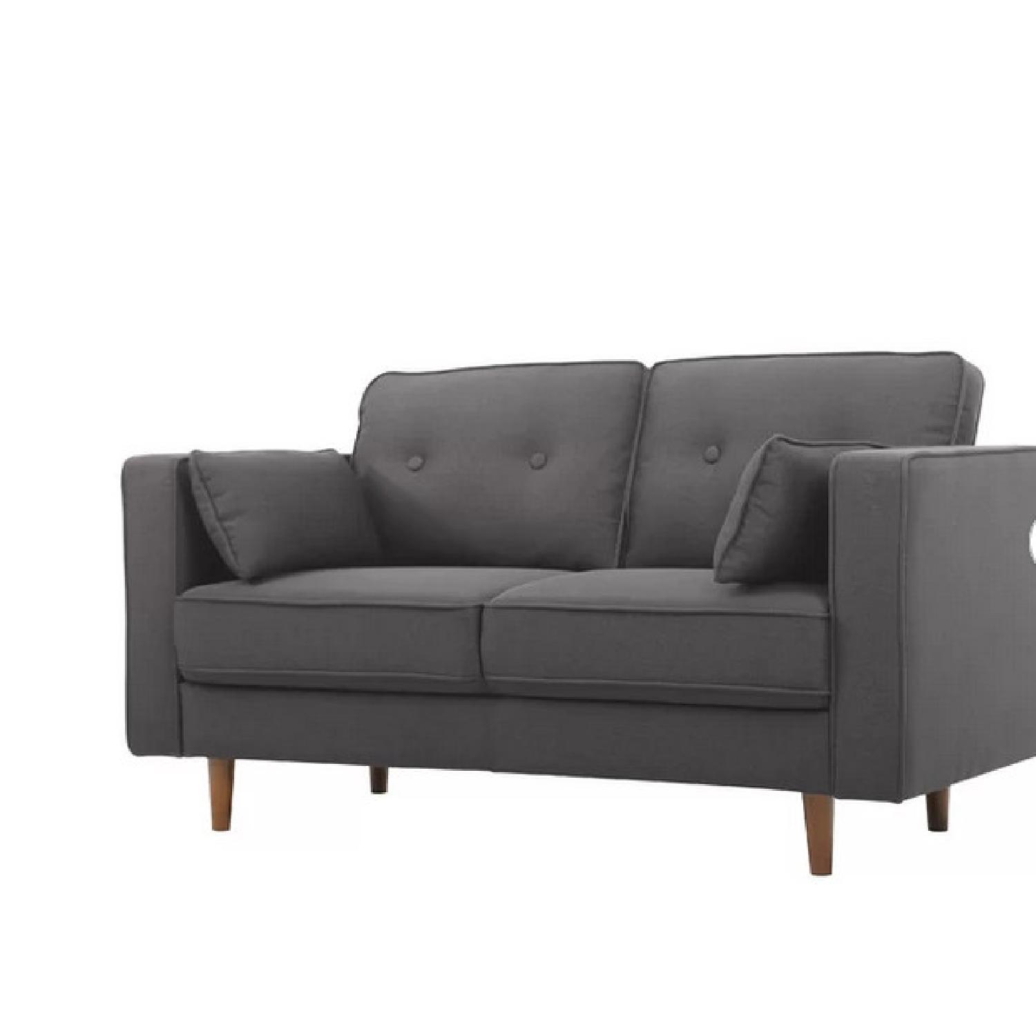 Hashtag Home Gray Braydon Loveseat - image-0