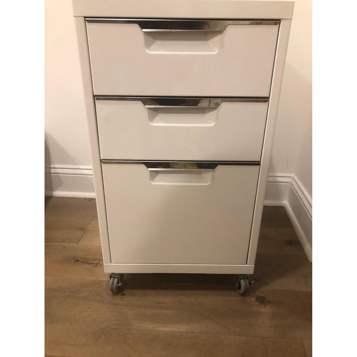 CB2 3 Drawer White File AptDeco