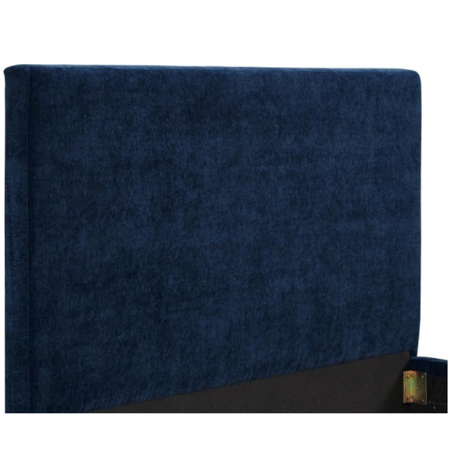 TOV Furniture Delilah Navy Textured Velvet Queen Bed - image-4