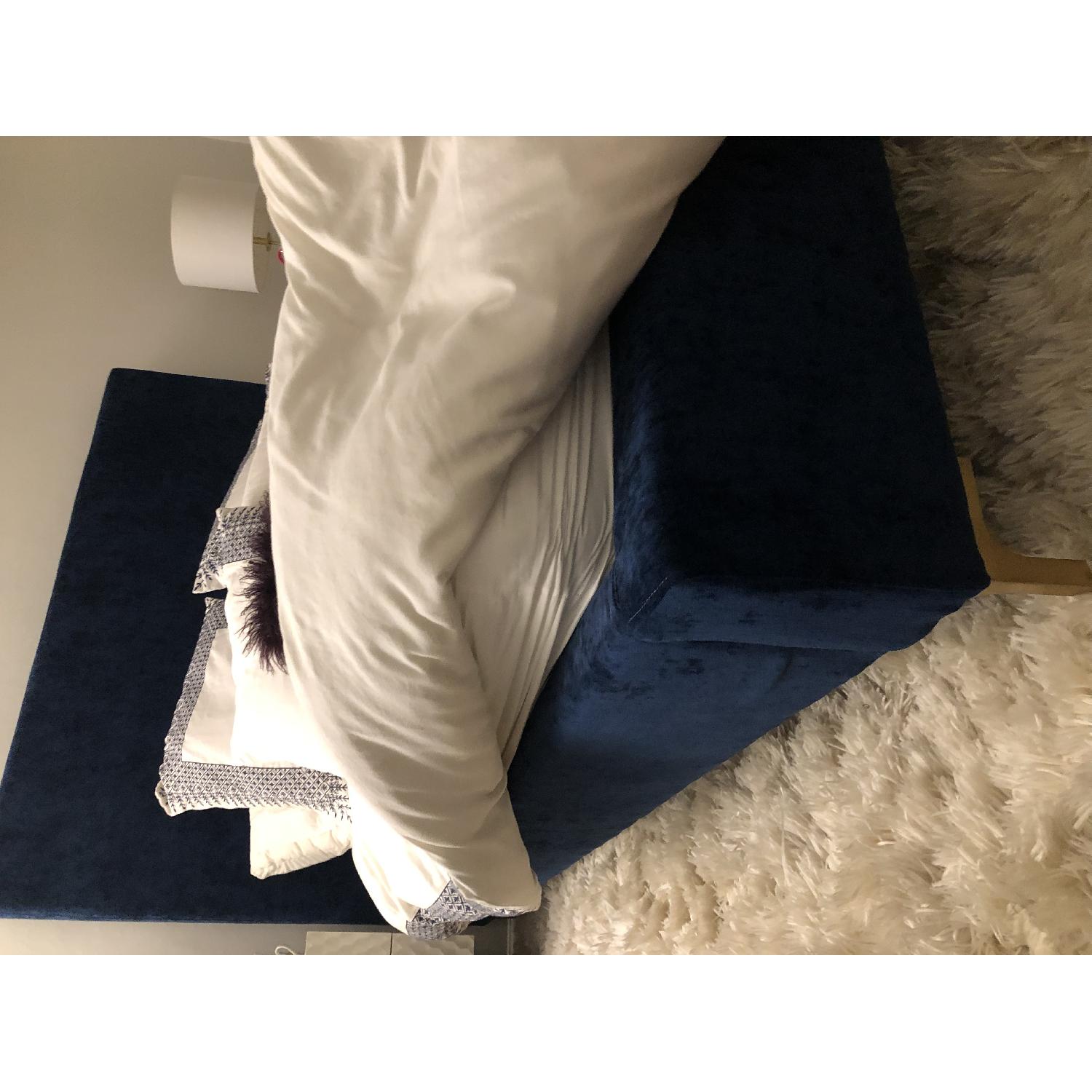 TOV Furniture Delilah Navy Textured Velvet Queen Bed - image-7