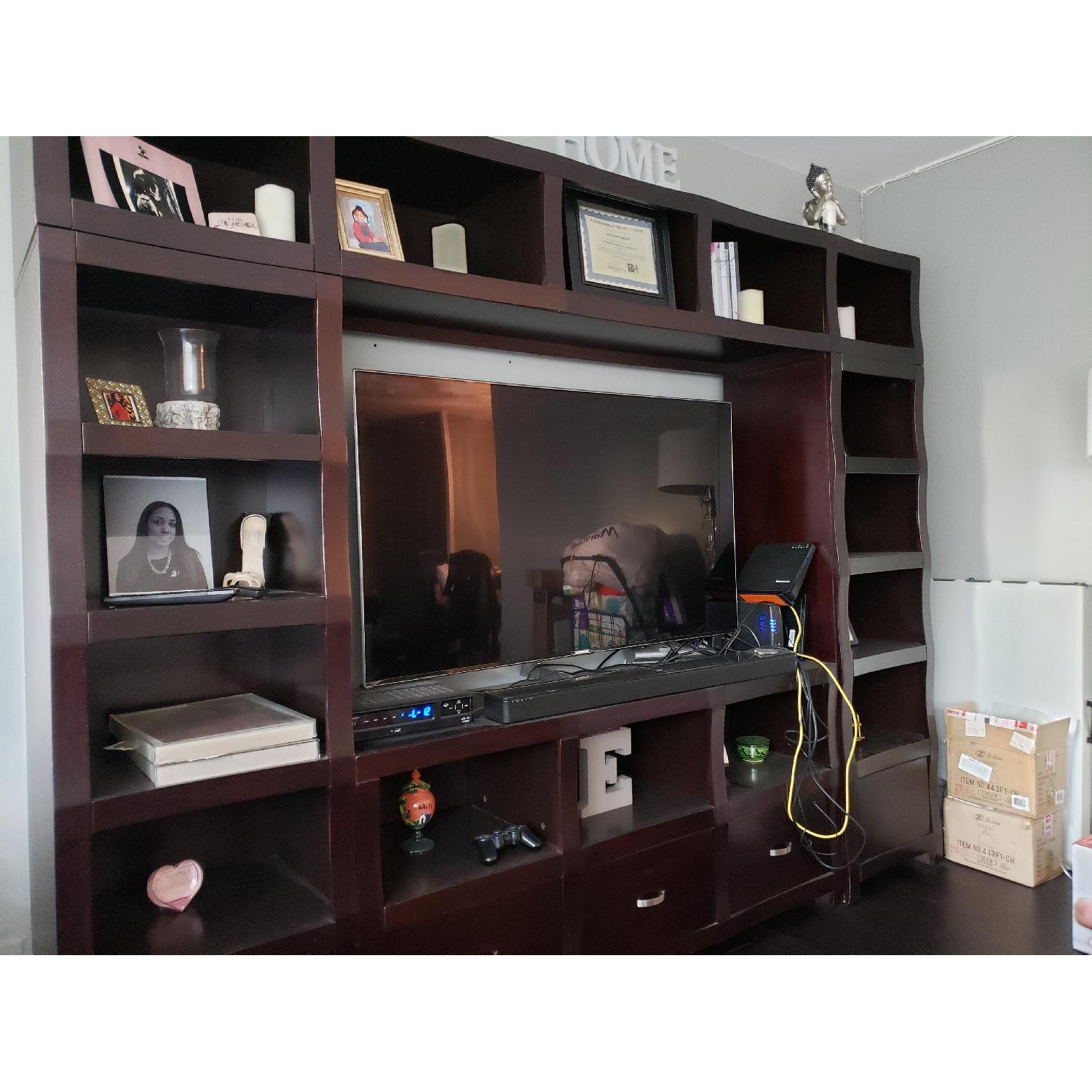 Raymour & Flanigan Wood Wall Unit AptDeco