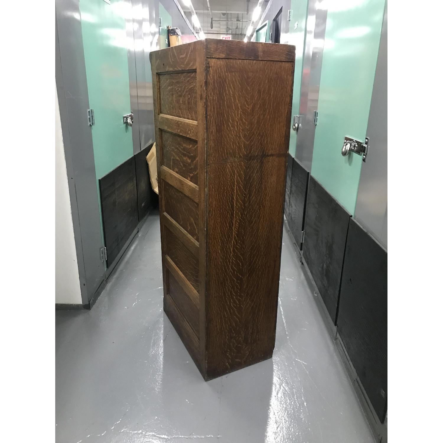 Antique Solid Wood Filing Cabinet - image-5