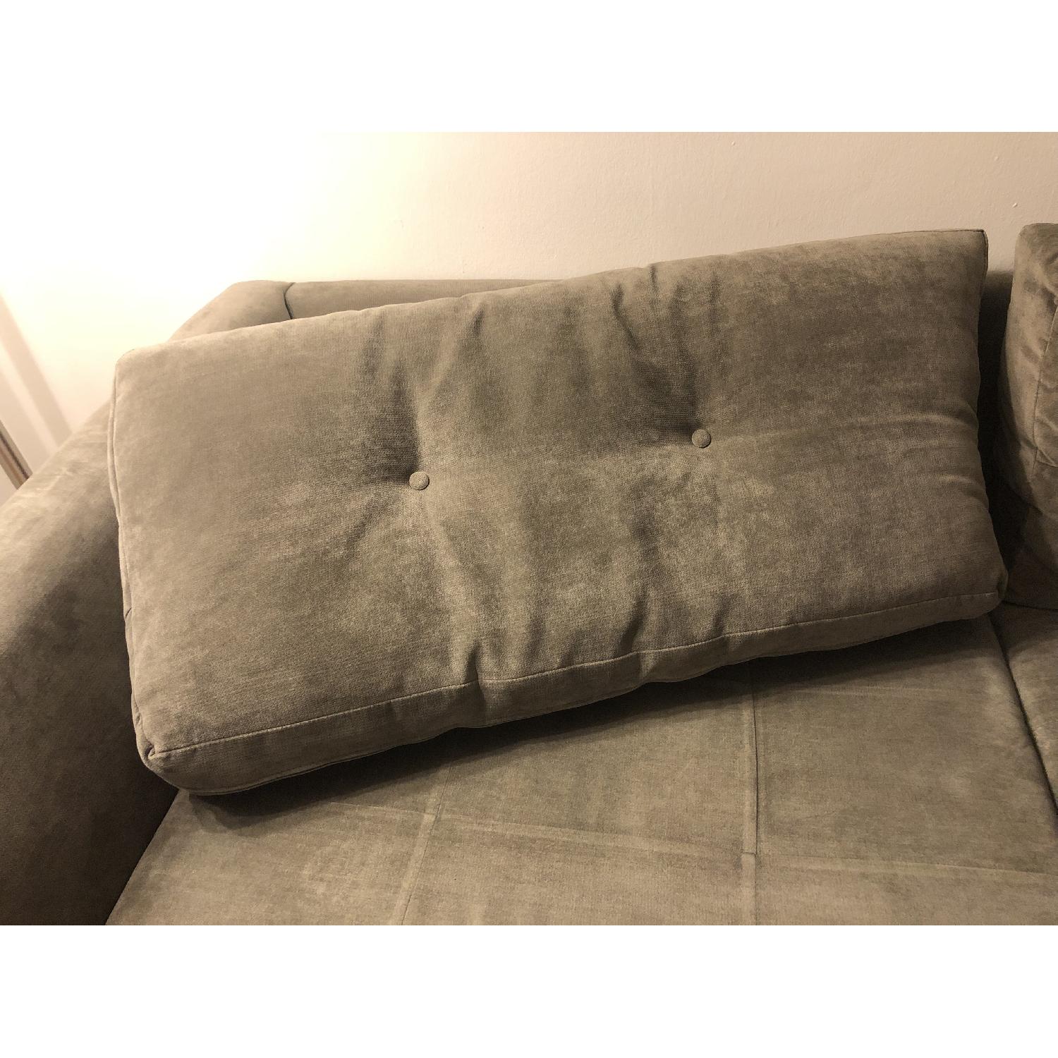 Macy's Elliot Microfiber Sofa w/ Reversible Cushions - image-5