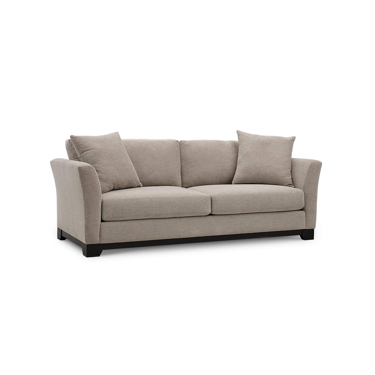 Macy's Elliot Microfiber Sofa w/ Reversible Cushions - image-0