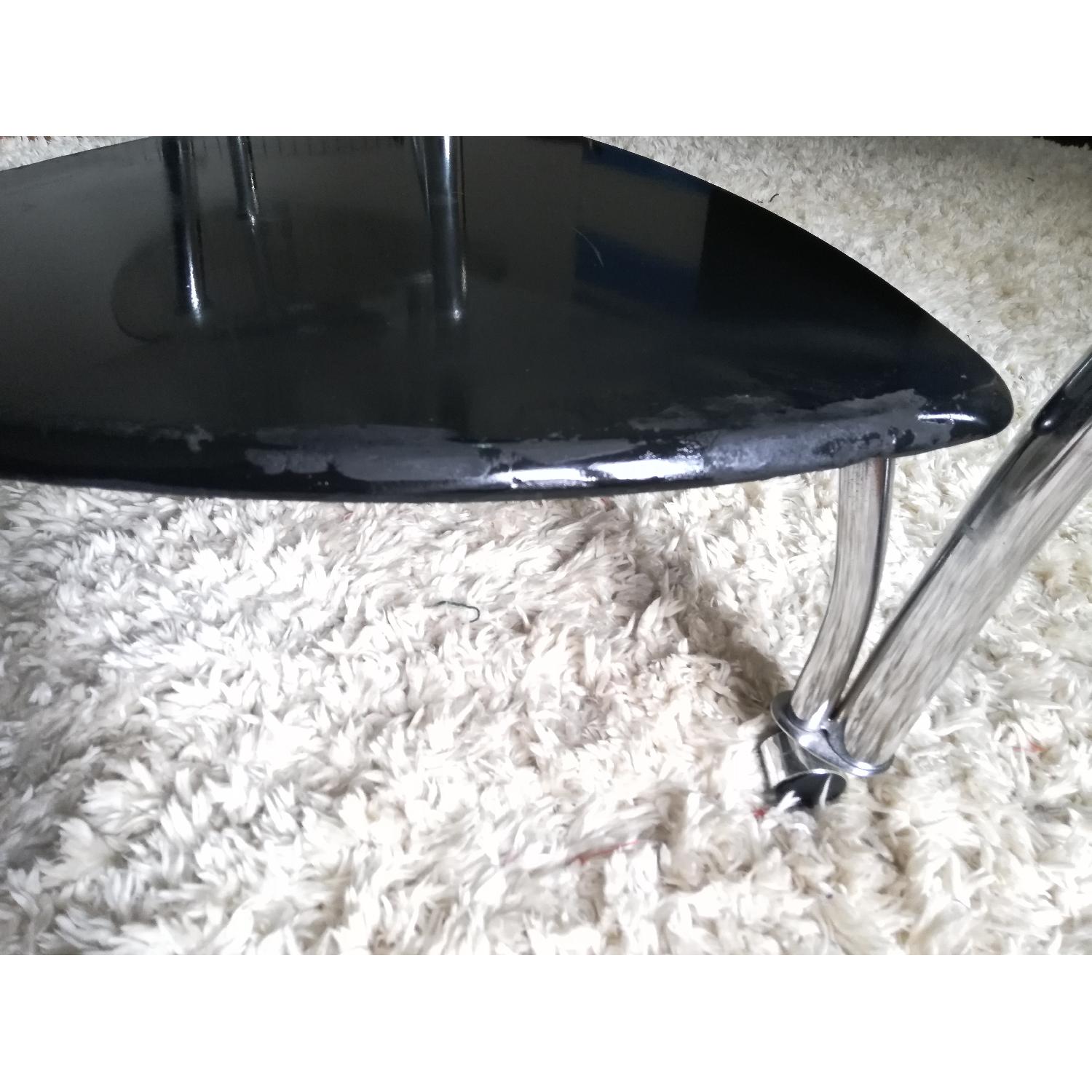 Black Glass Top Coffee Table + 2 Side Tables AptDeco