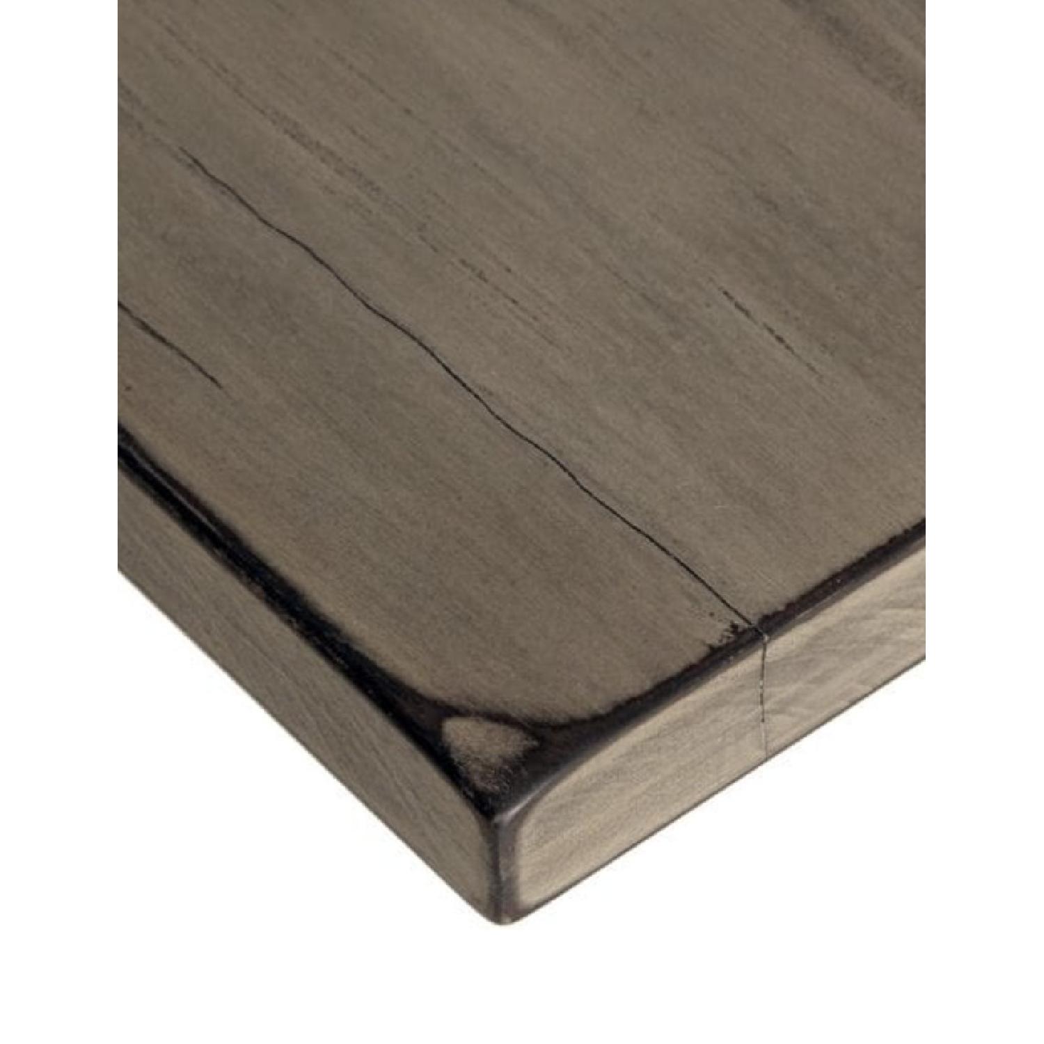 Rustic Dining Room Table w/ 4 Leather Chairs - image-4